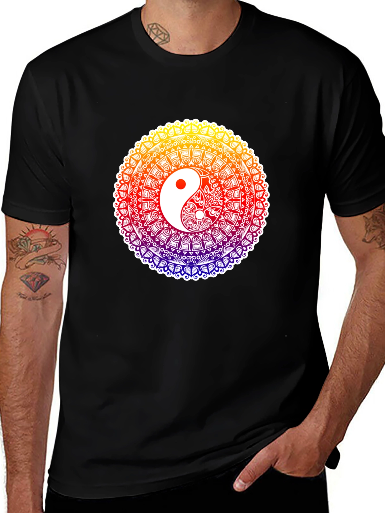 Yin Yang Mandala T-Shirt - Harmony & Balance