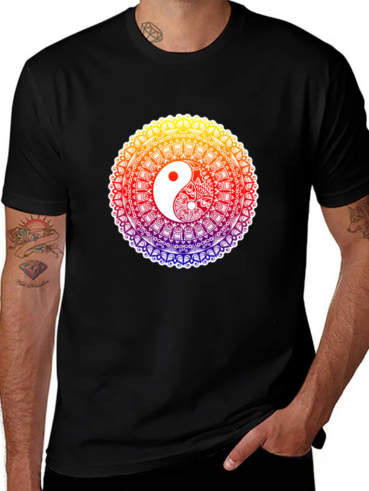 Yin Yang Mandala T-Shirt - Harmony & Balance