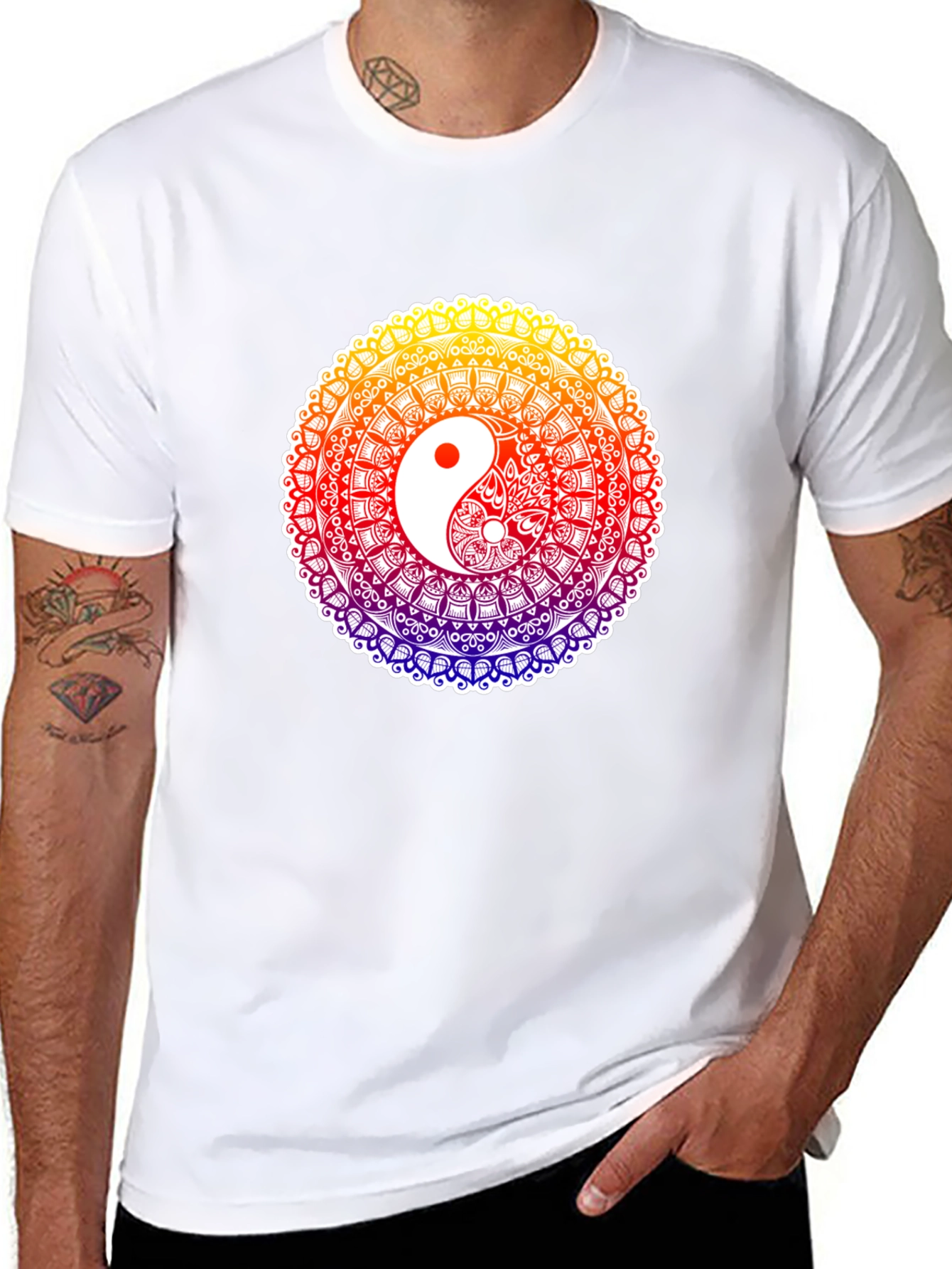 Yin Yang Mandala T-Shirt - Harmony & Balance