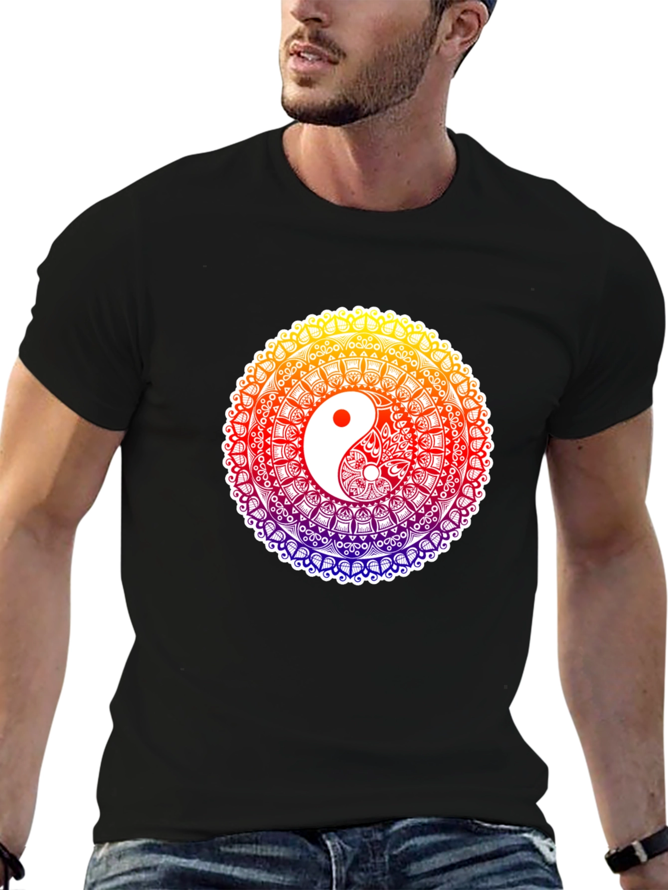 Yin Yang Mandala T-Shirt - Harmony & Balance