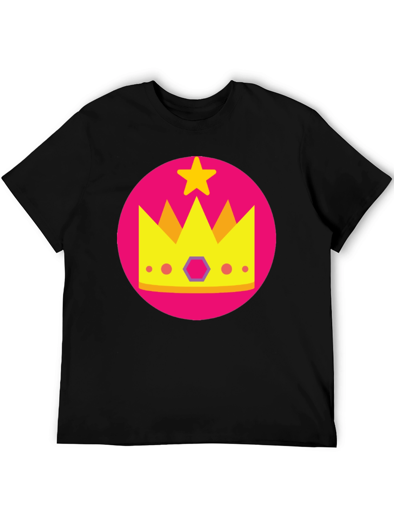Crown Star Graphic Black T-Shirt
