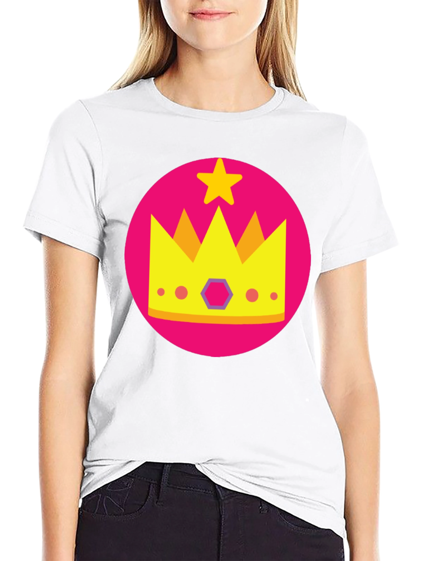 Crown Star Graphic Black T-Shirt