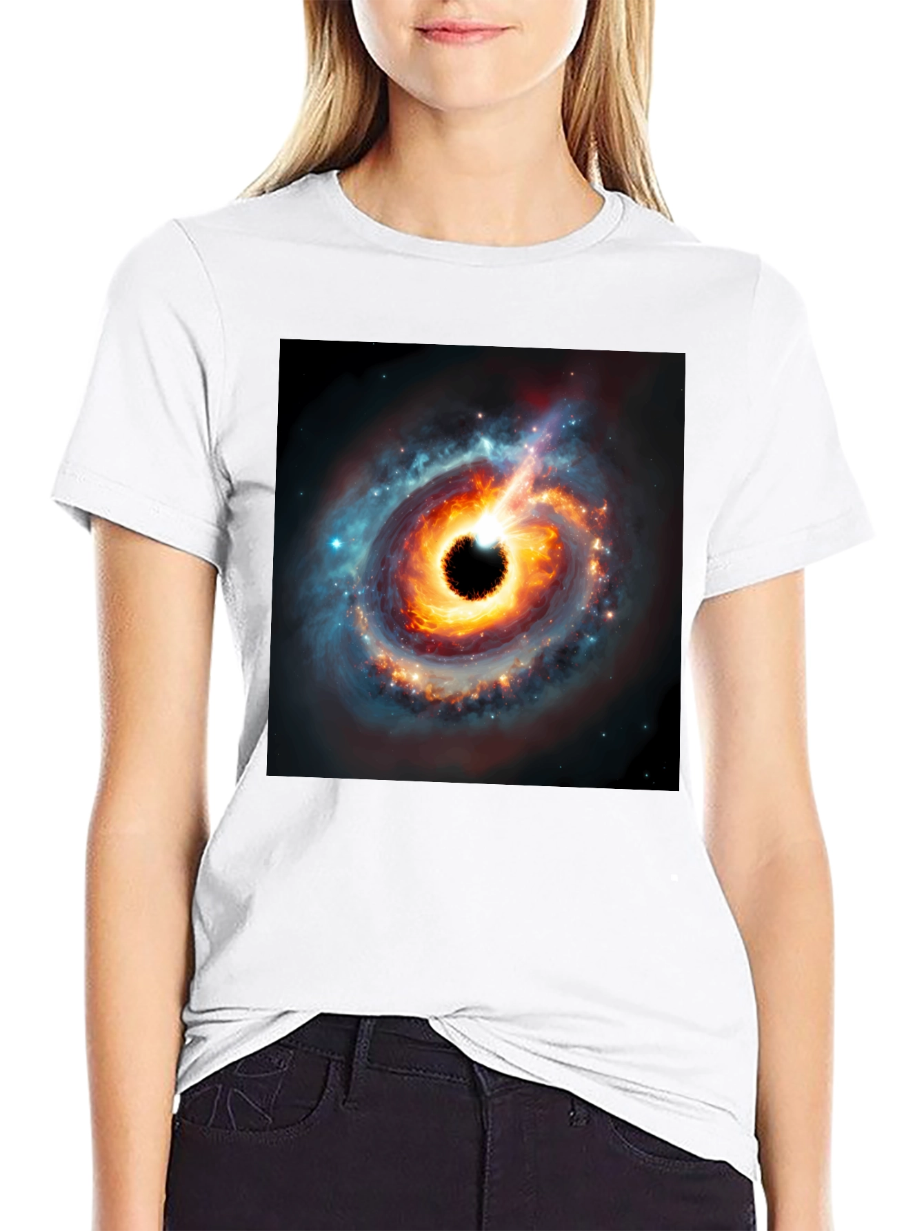 Black Hole Graphic Tee - Cosmic Style