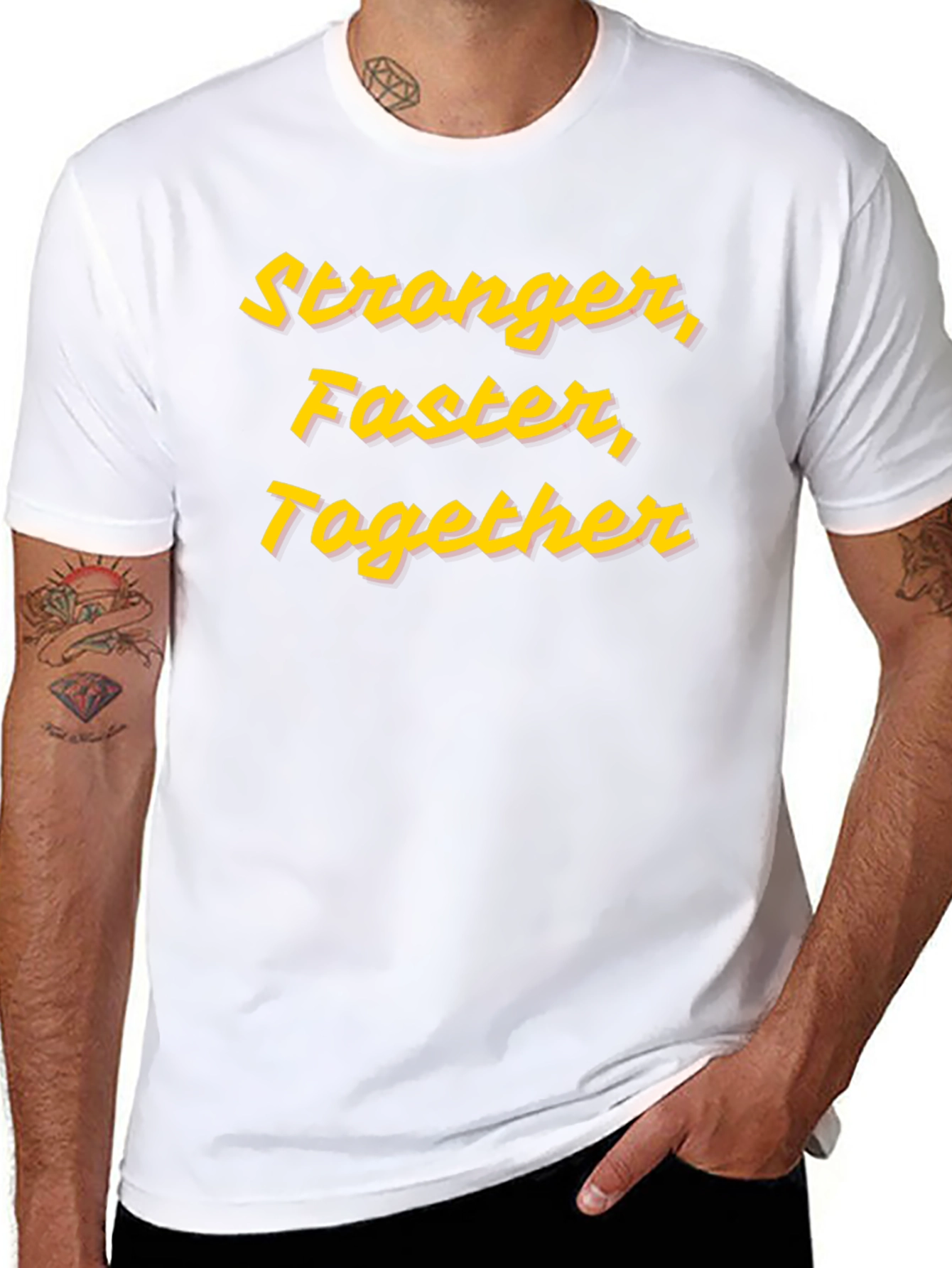 Stronger Faster Together Graphic Tee - Black