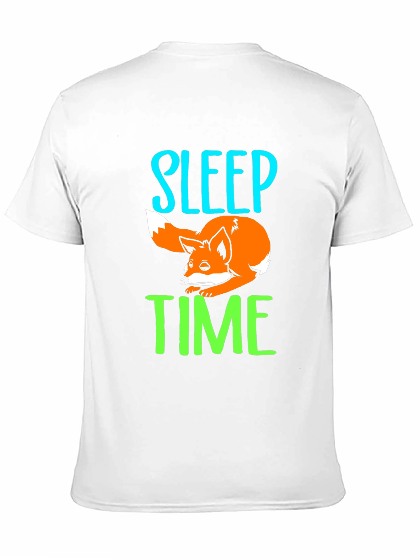 Sleep Time Fox Graphic T-Shirt - Black