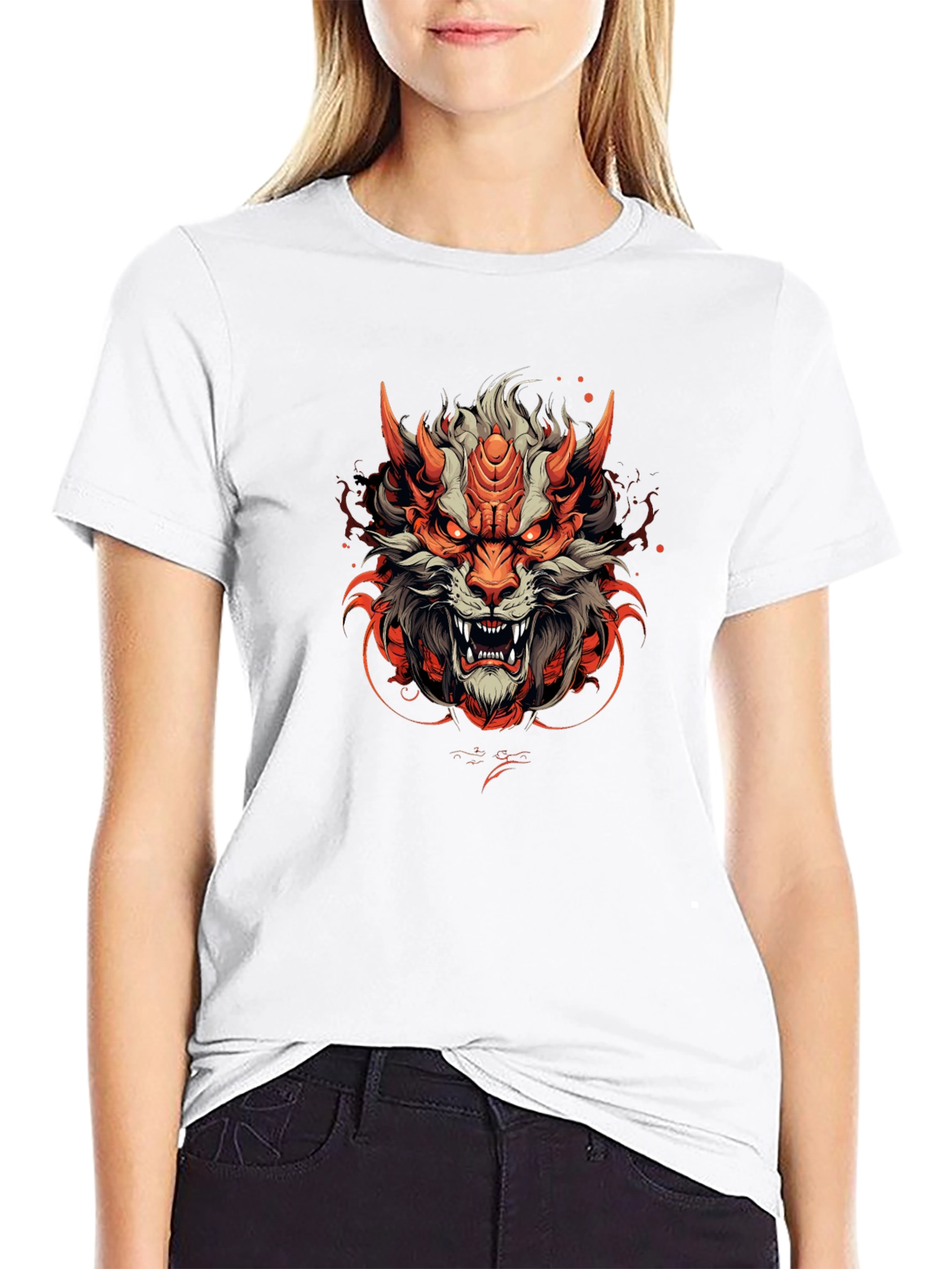 Fiery Beast Graphic Tee - Unique Design