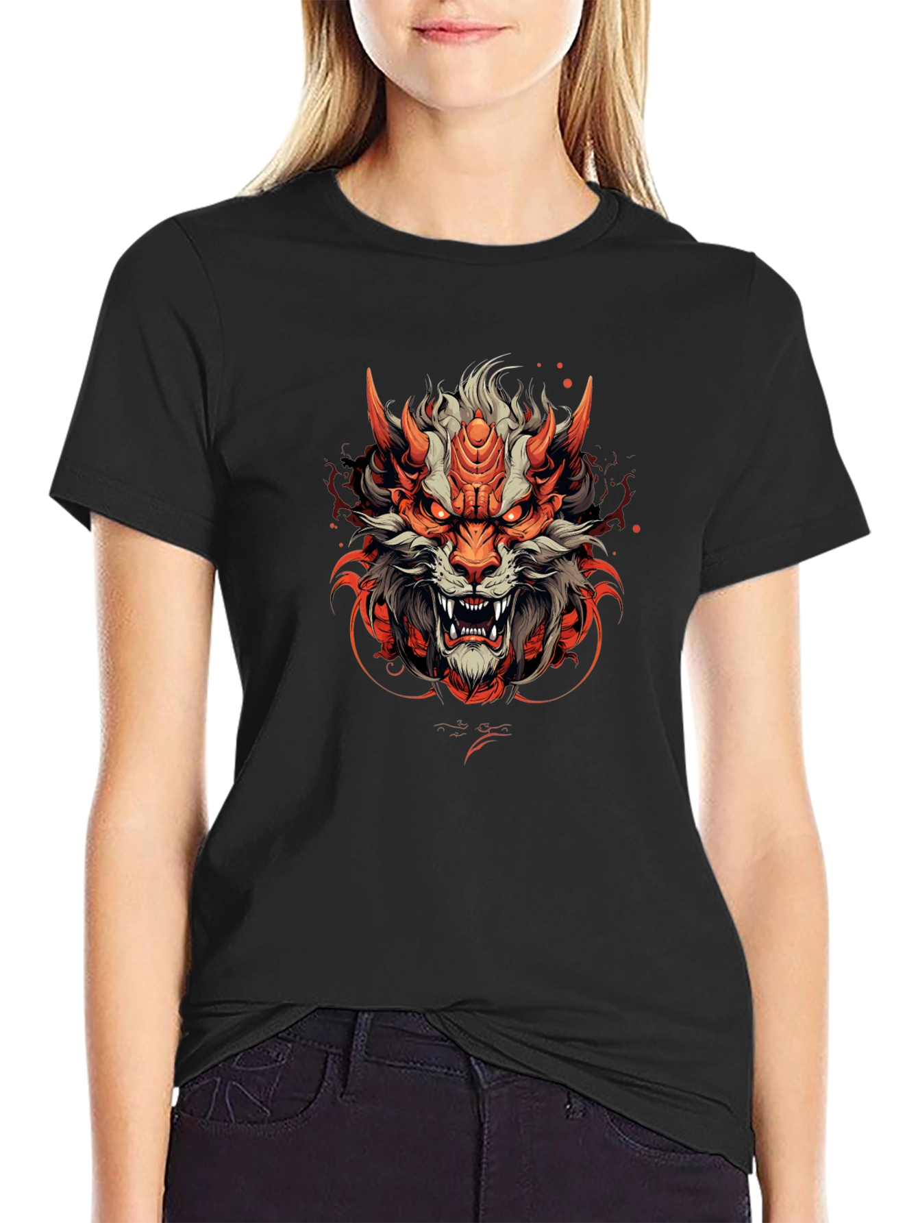 Fiery Beast Graphic Tee - Unique Design