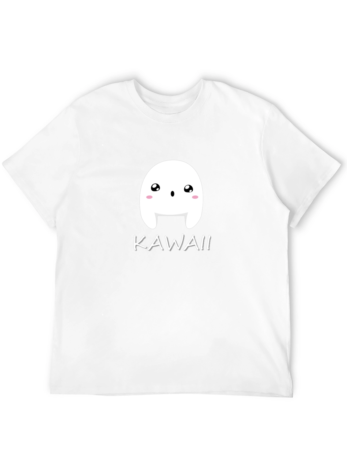 Kawaii Ghost Black T-Shirt - Cute Spooky Style