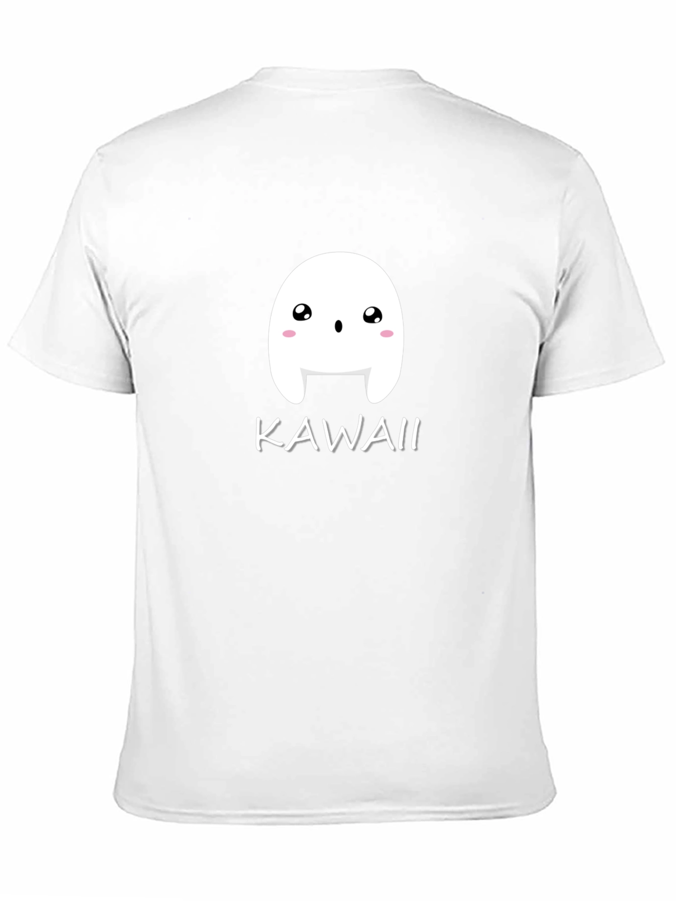 Kawaii Ghost Black T-Shirt - Cute Spooky Style