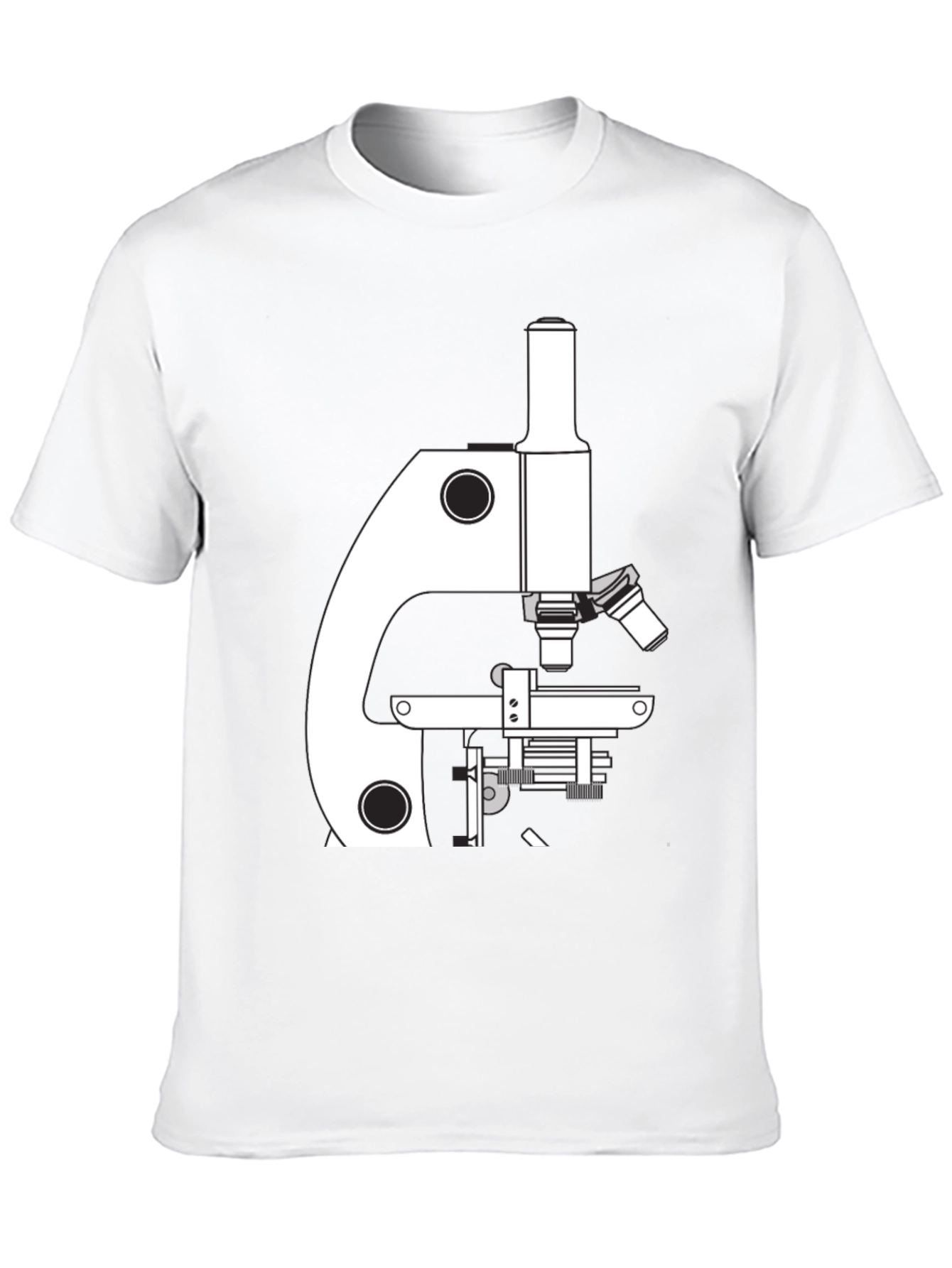 Science Microscope Graphic T-Shirt - Black