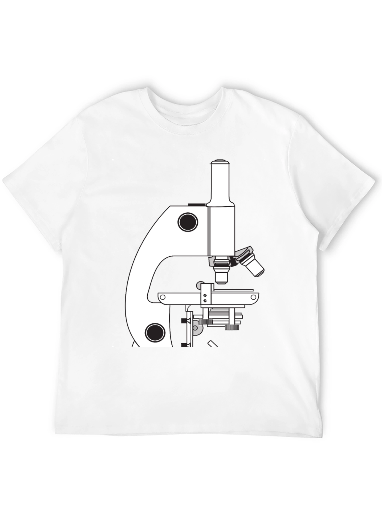 Science Microscope Graphic T-Shirt - Black