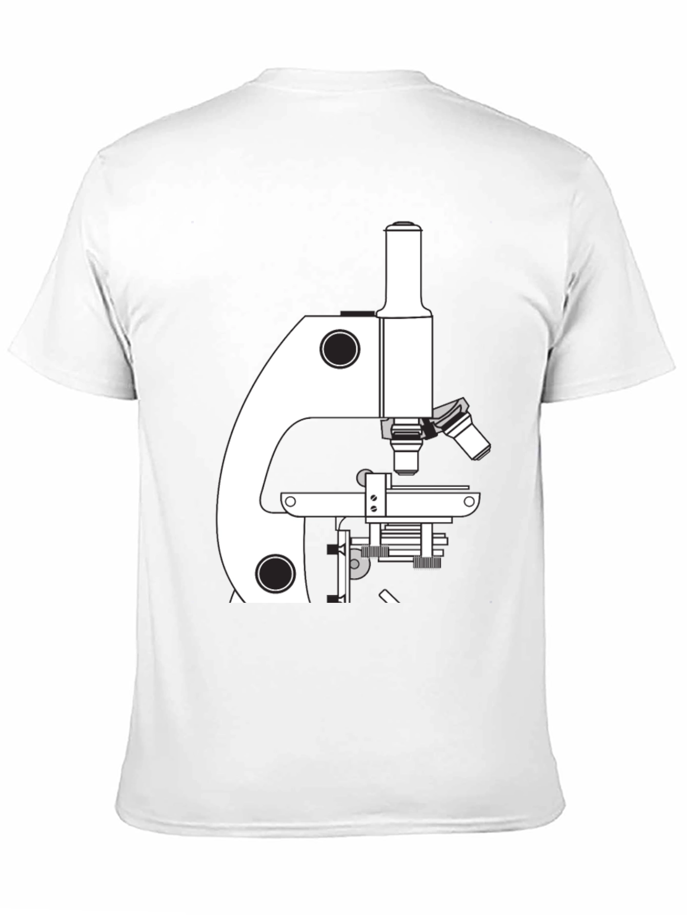 Science Microscope Graphic T-Shirt - Black