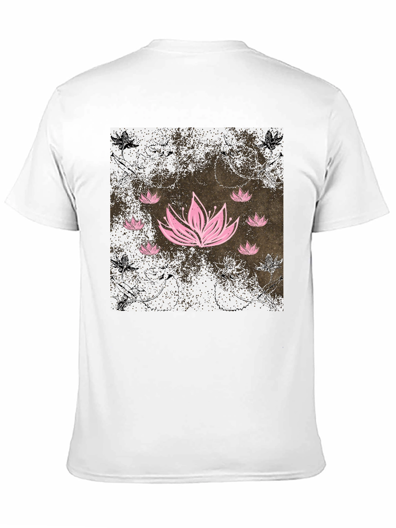 Lotus Flower Graphic Tee - Mens Black T-Shirt