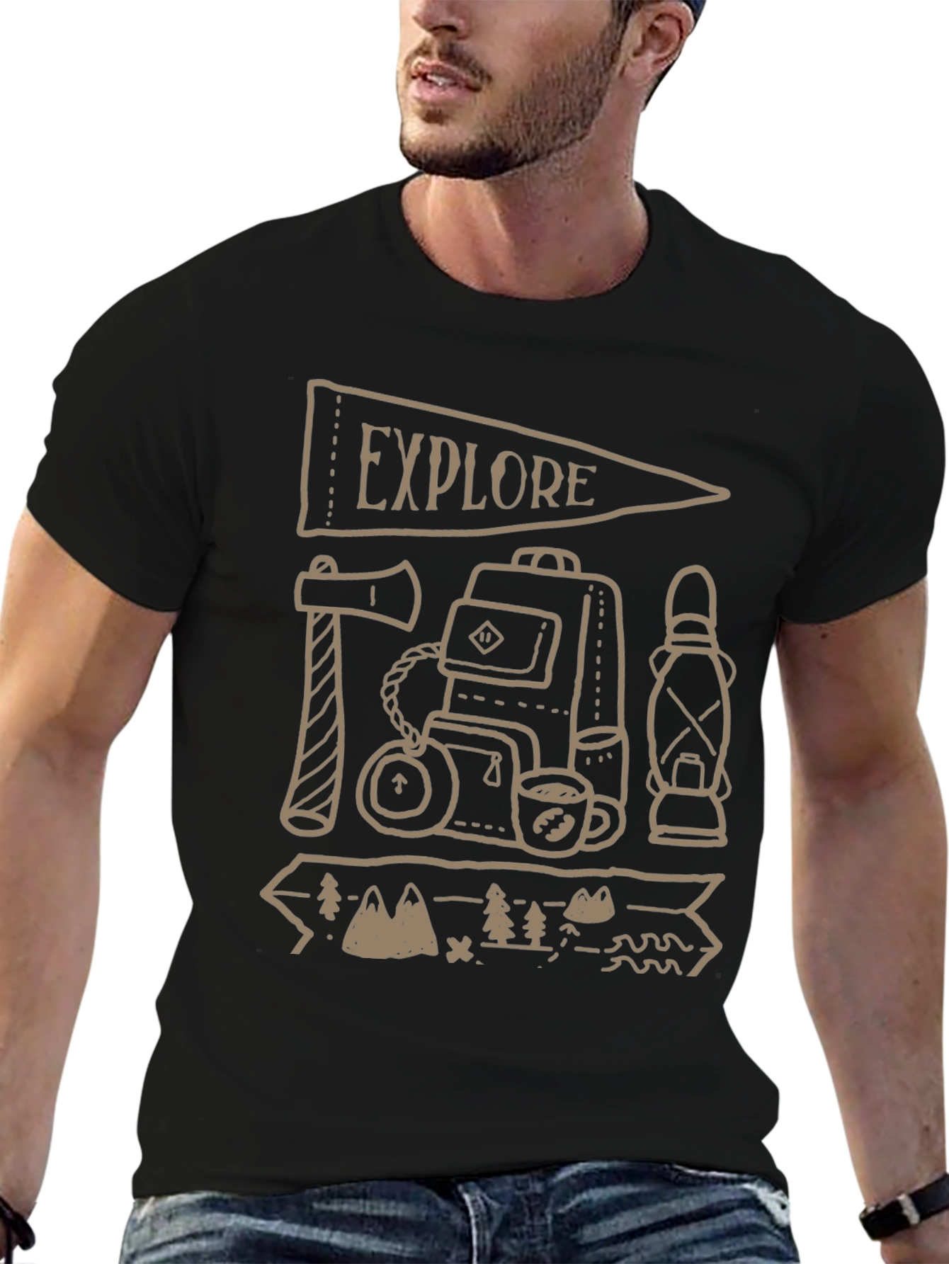Explore Adventure Tee: Camping Graphic T-Shirt