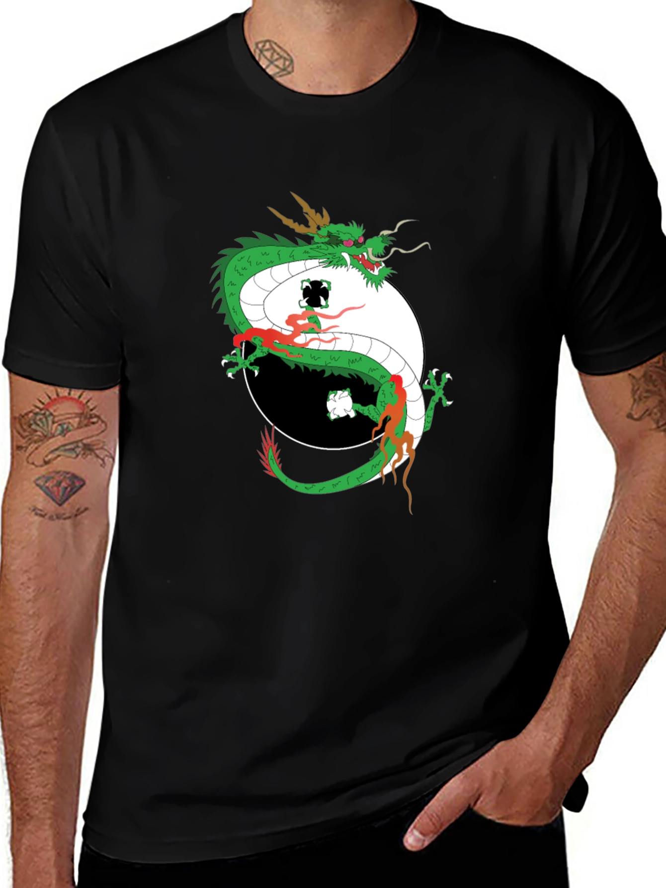 Dragon Yin Yang Graphic Tee