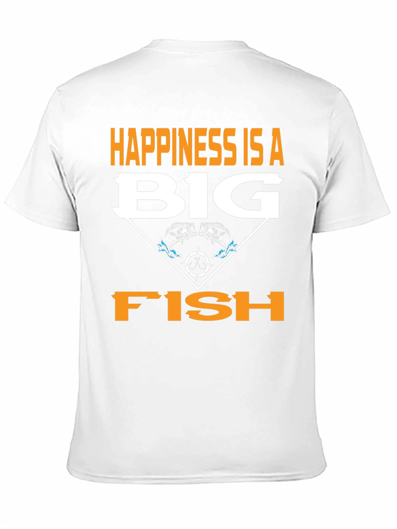 Happiness is a Big Fish Black Graphic Tee