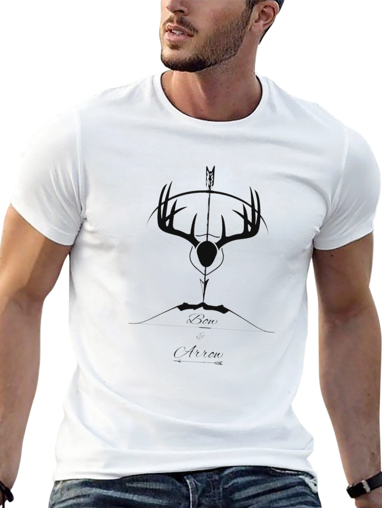 Bow & Arrow Graphic Black T-Shirt