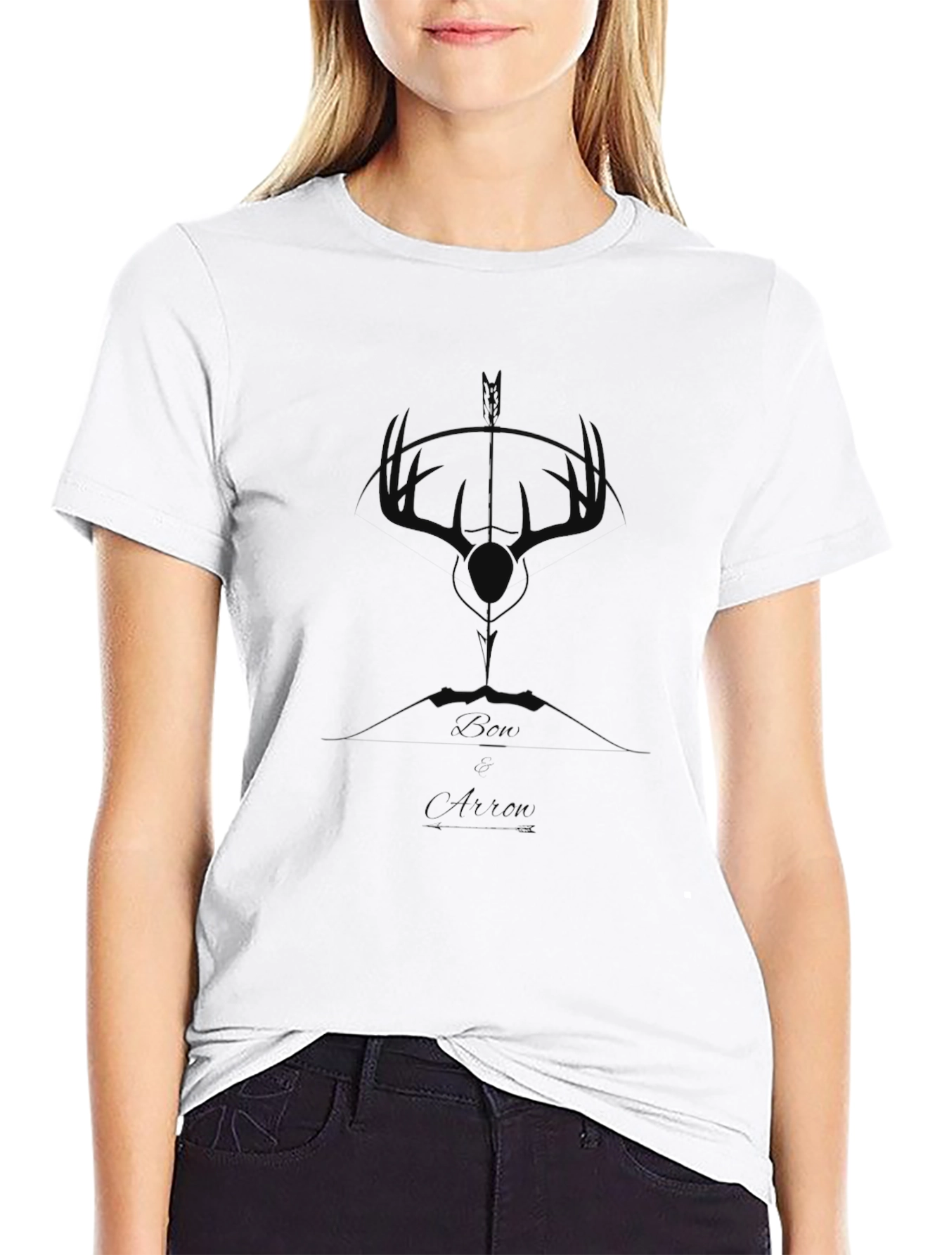 Bow & Arrow Graphic Black T-Shirt