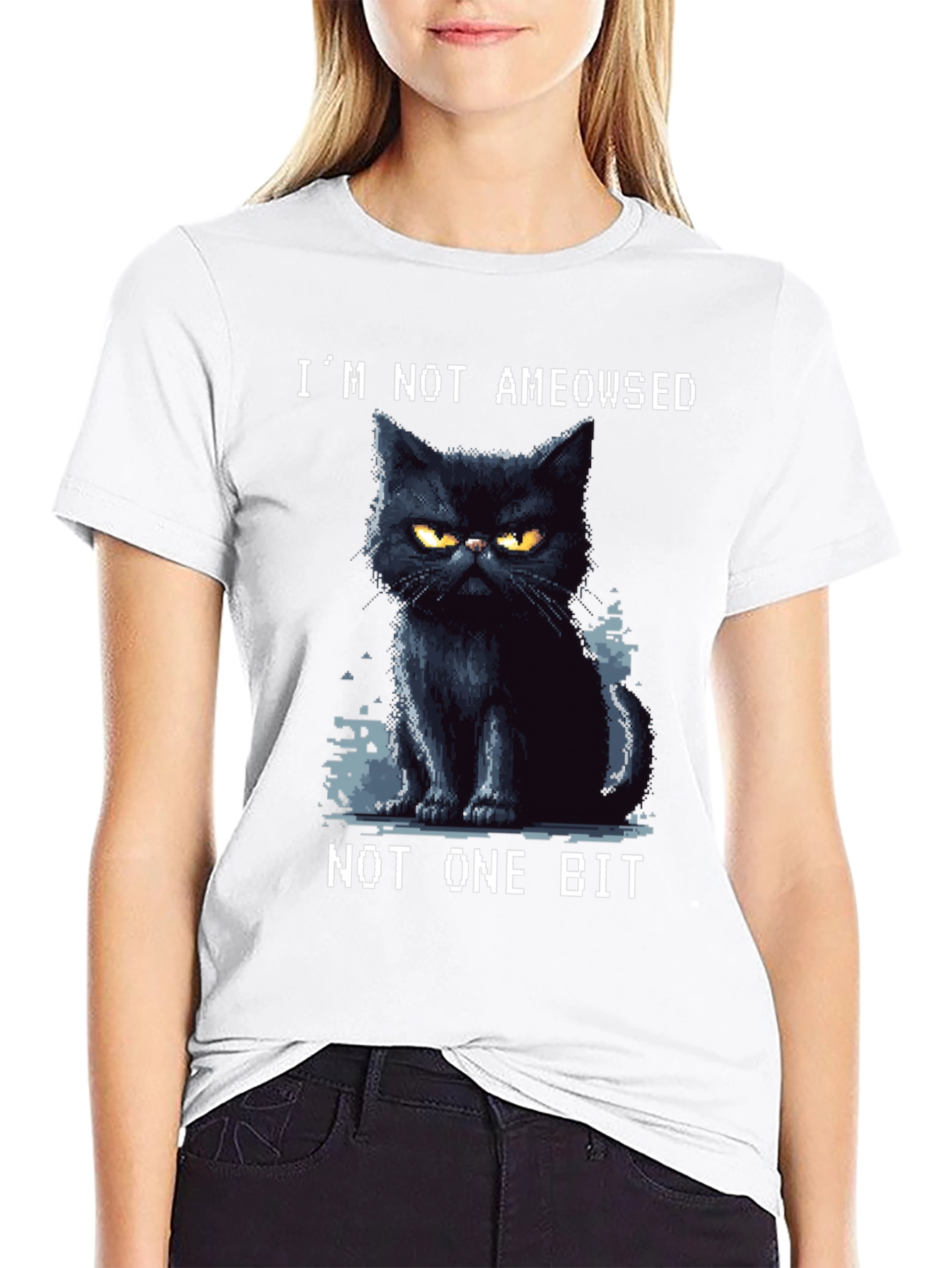 Im Not Ameowsed Cat Graphic T-Shirt