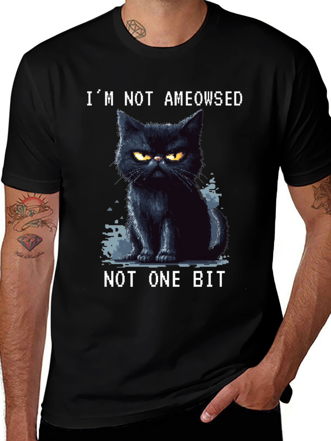 Im Not Ameowsed Cat Graphic T-Shirt