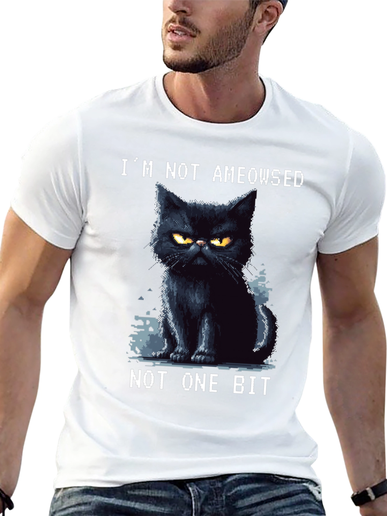 Im Not Ameowsed Cat Graphic T-Shirt