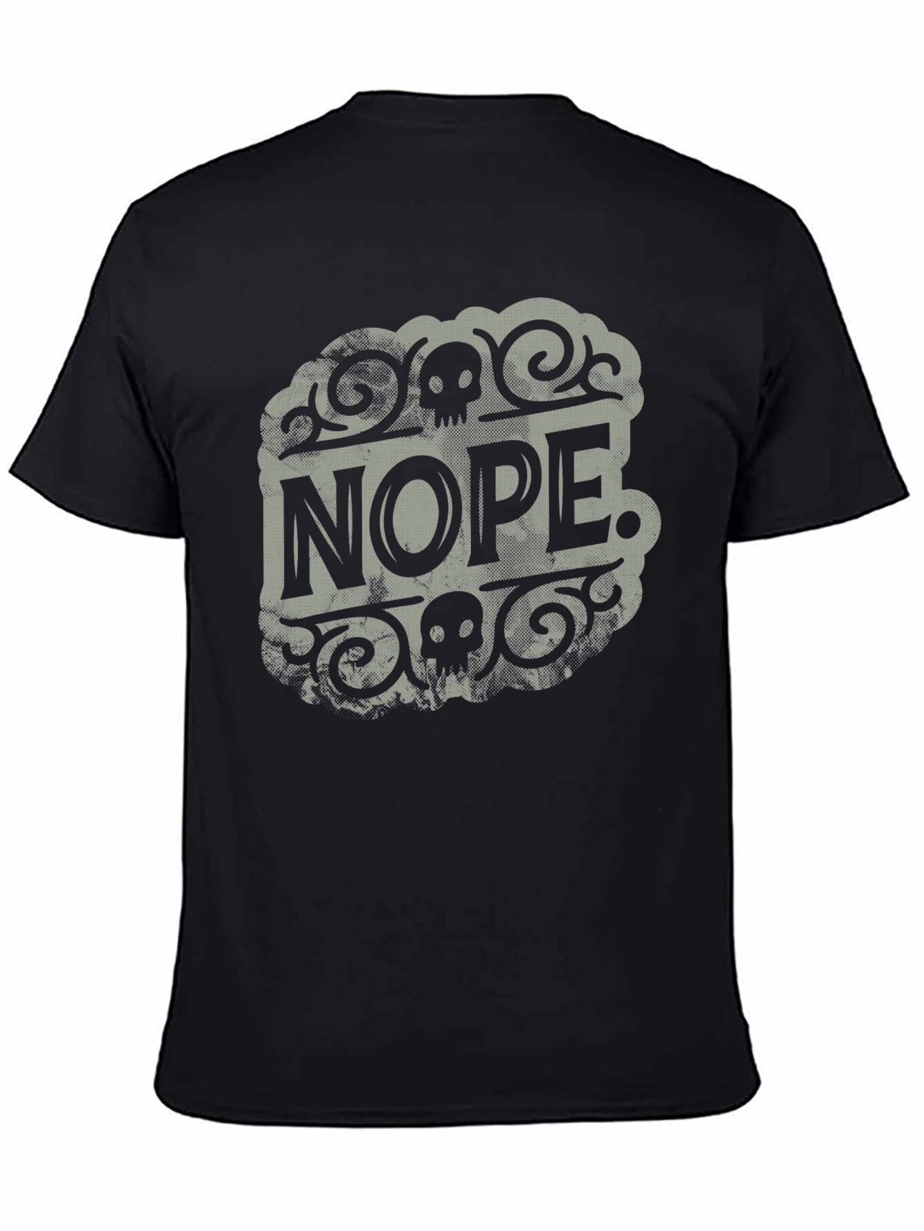Nope Graphic Tee - Black Cotton T-Shirt