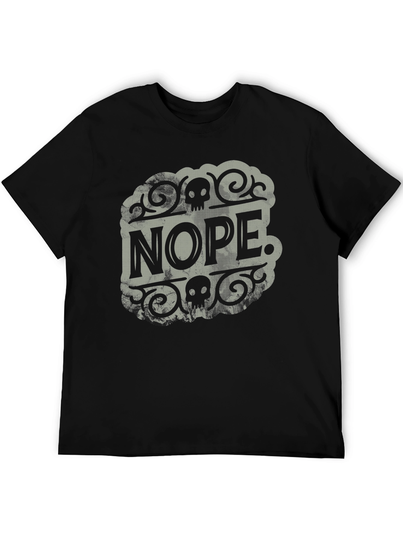 Nope Graphic Tee - Black Cotton T-Shirt