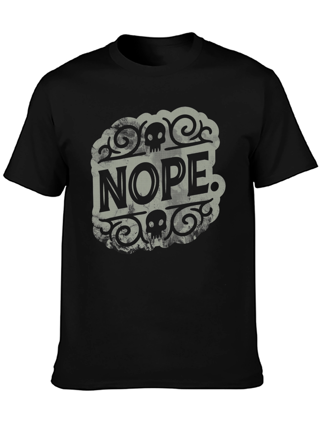 Nope Graphic Tee - Black Cotton T-Shirt