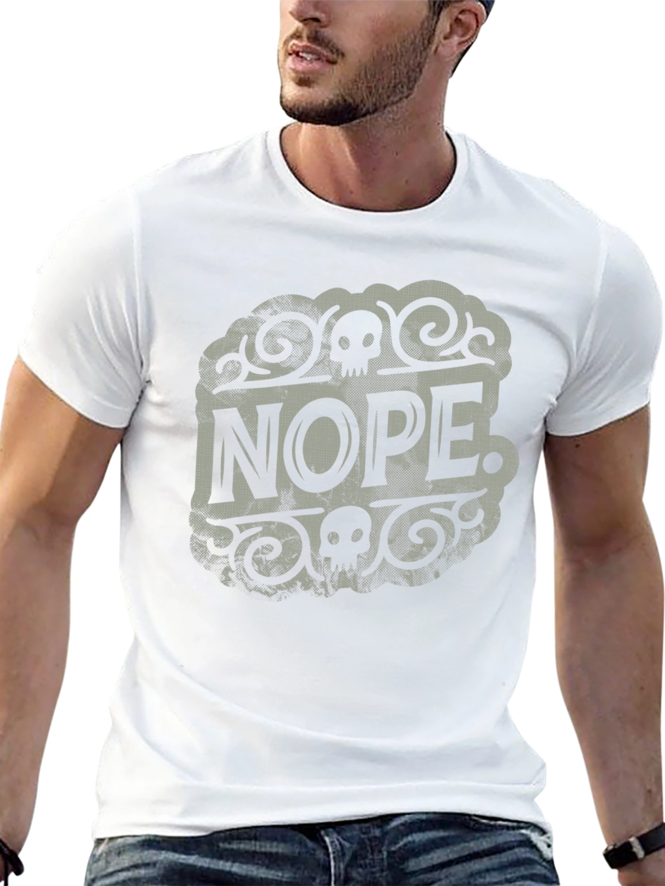 Nope Graphic Tee - Black Cotton T-Shirt