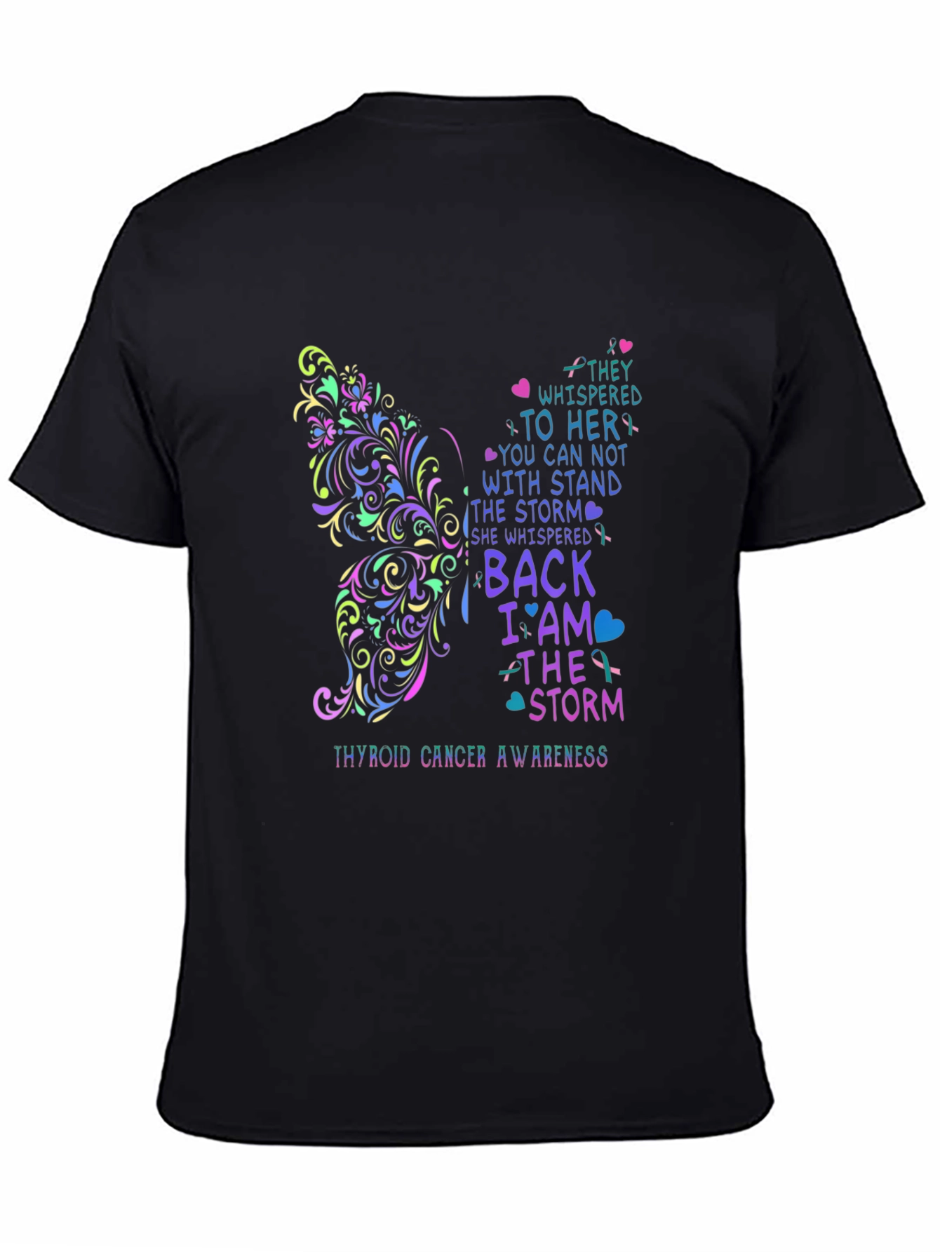 Thyroid Cancer Awareness Butterfly Graphic Tee