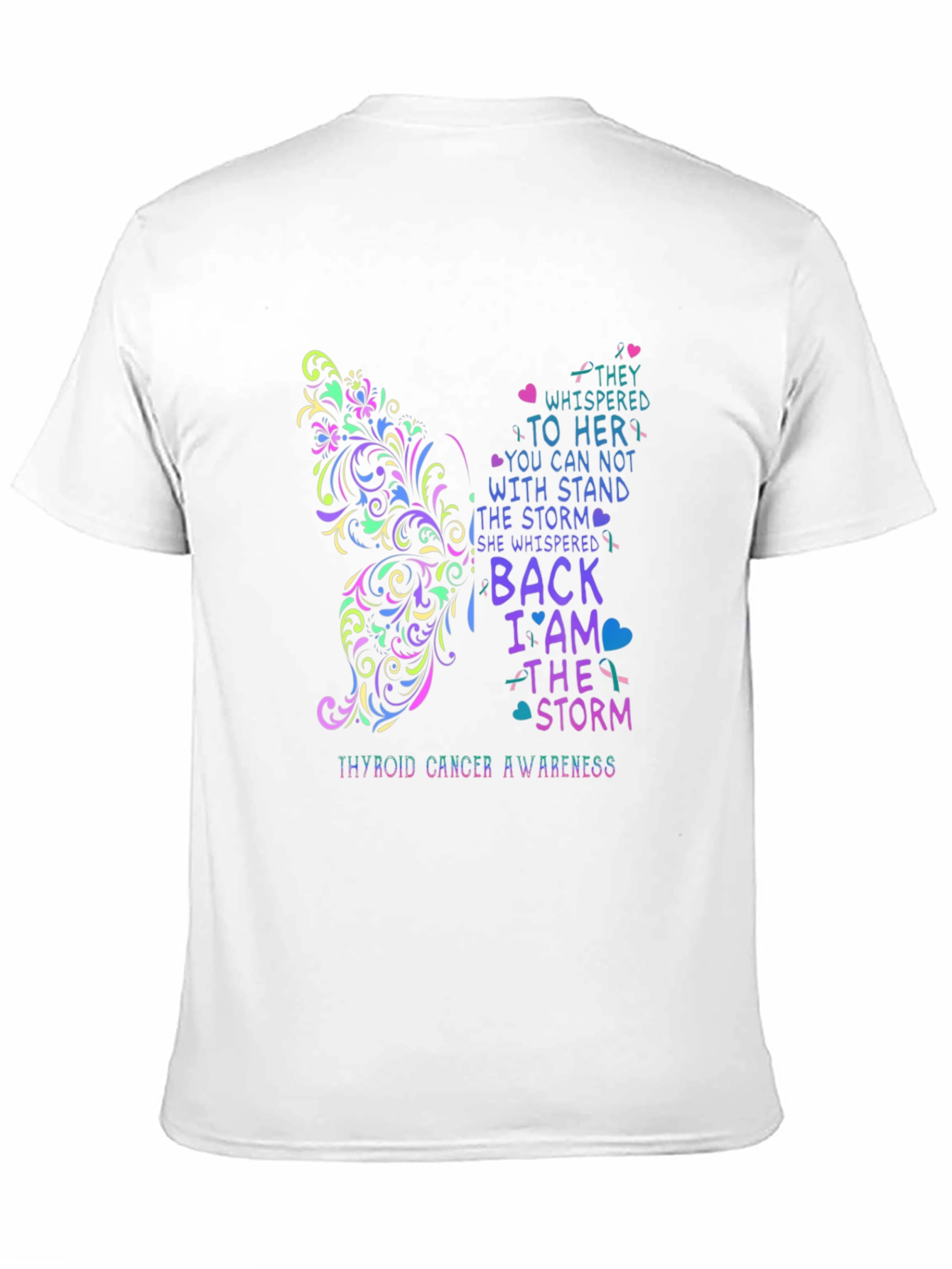 Thyroid Cancer Awareness Butterfly Graphic Tee