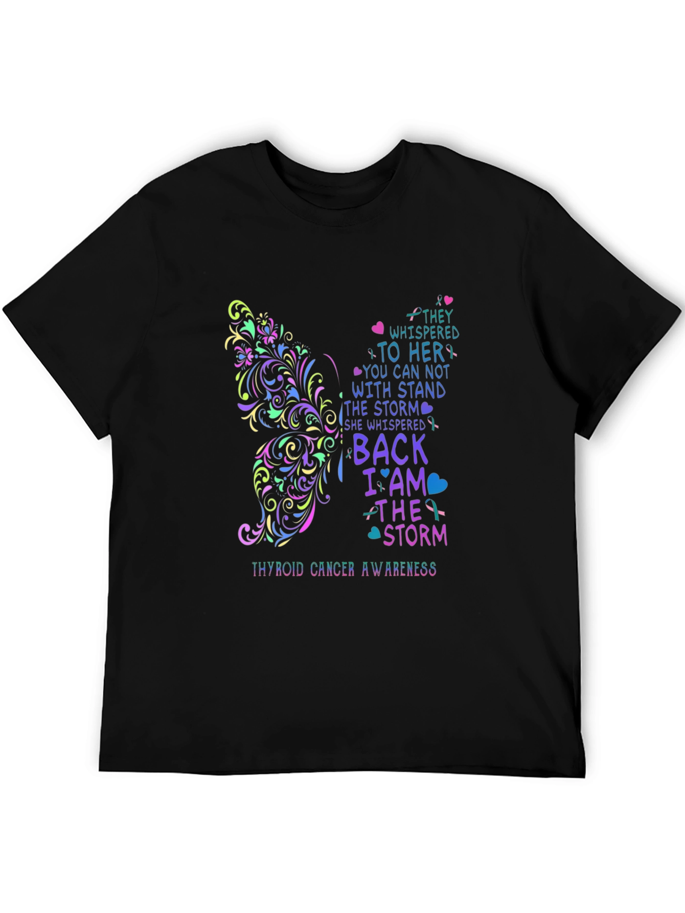 Thyroid Cancer Awareness Butterfly Graphic Tee