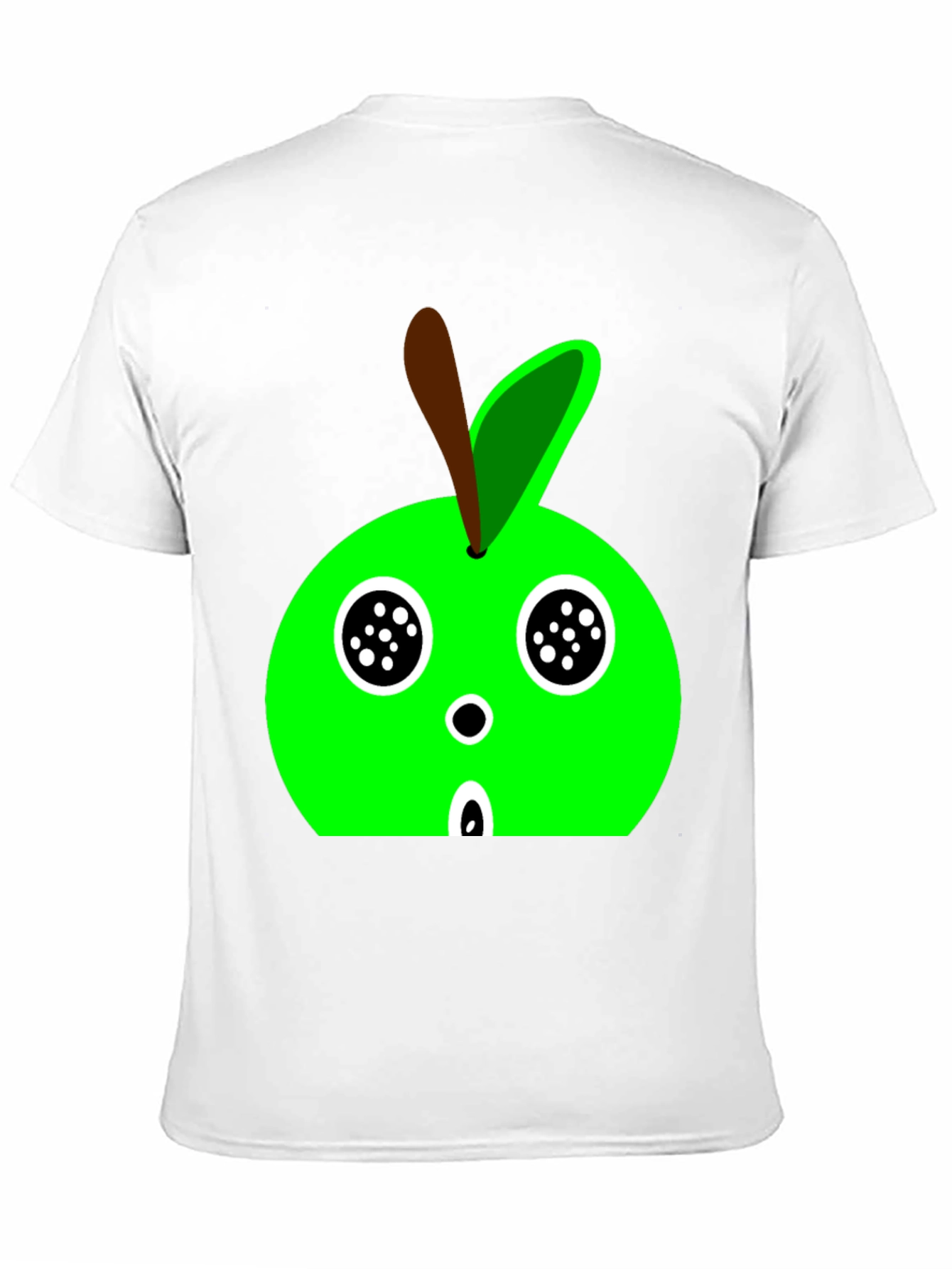 Cartoon Apple Graphic Tee - Black