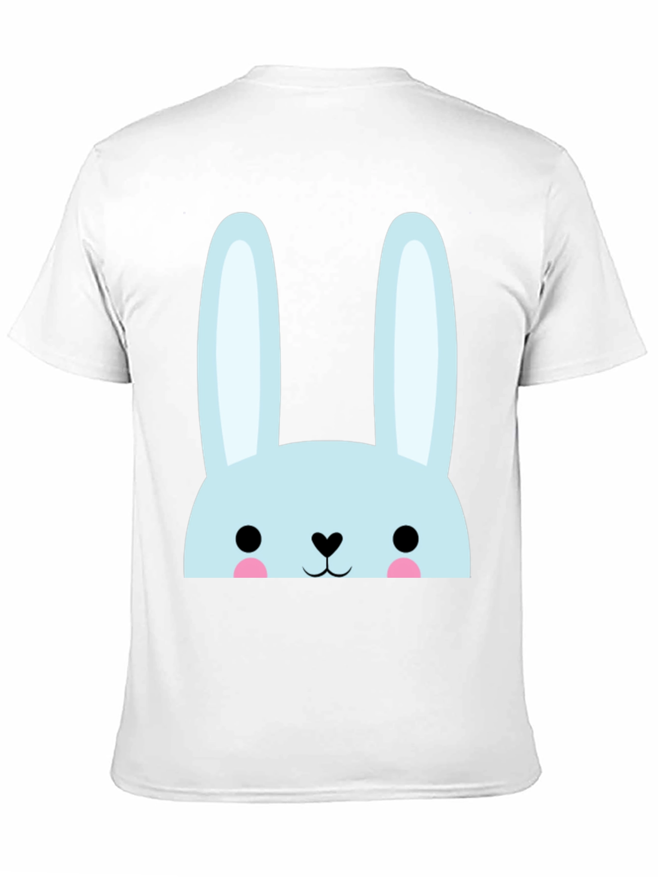 Cute Bunny Graphic Tee - Black Cotton Comfort