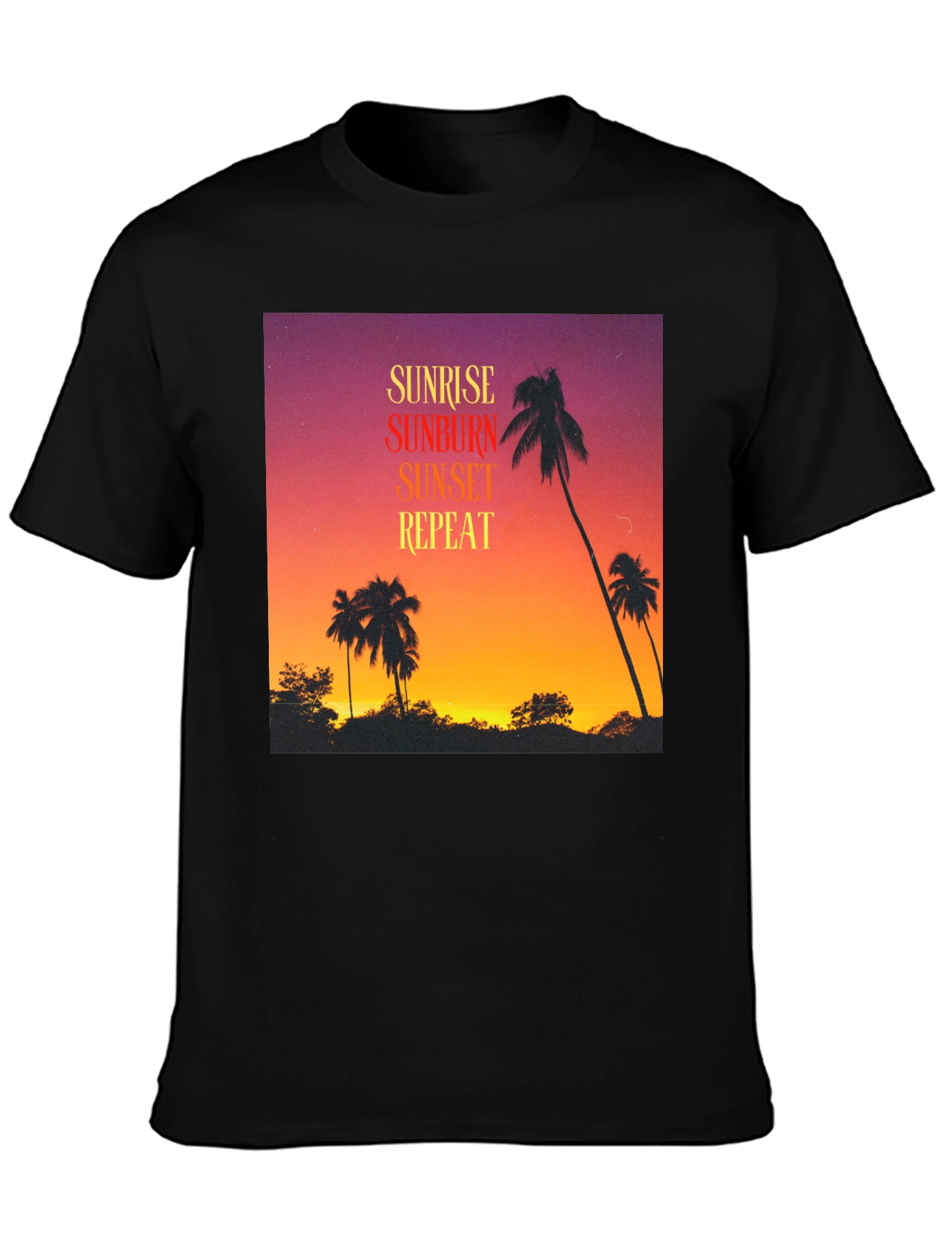 Sunrise Sunburn Sunset Repeat Graphic Tee