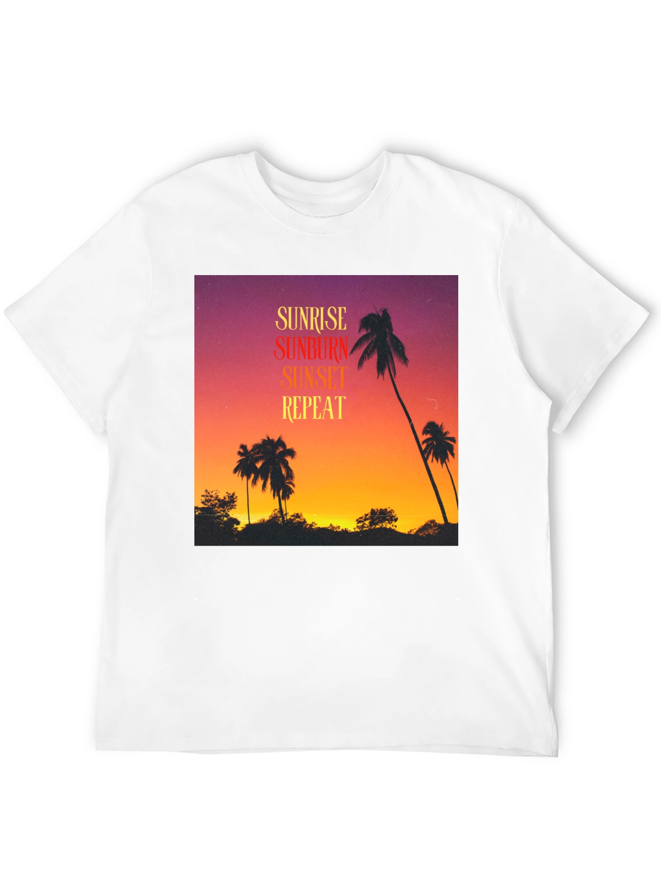 Sunrise Sunburn Sunset Repeat Graphic Tee