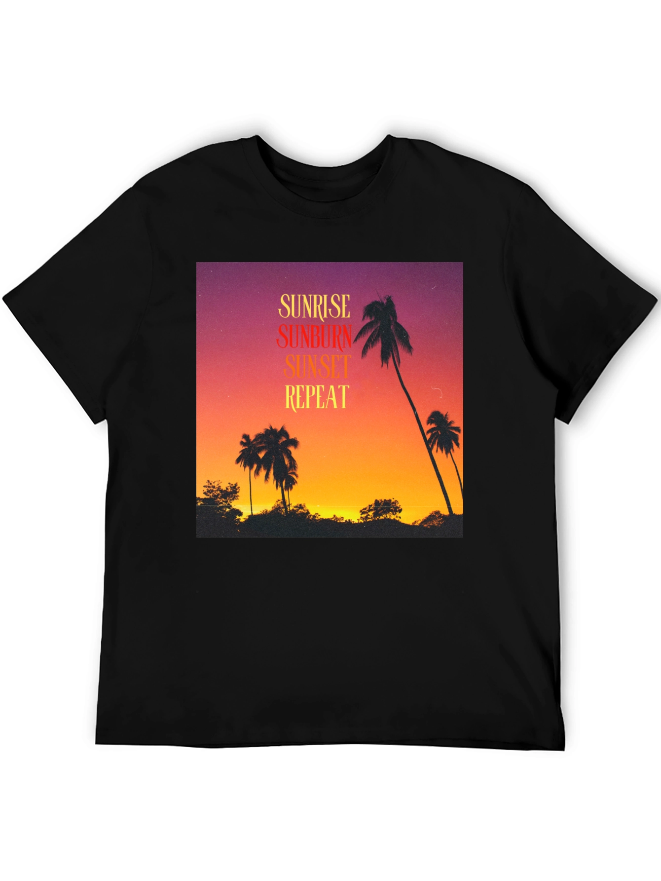 Sunrise Sunburn Sunset Repeat Graphic Tee