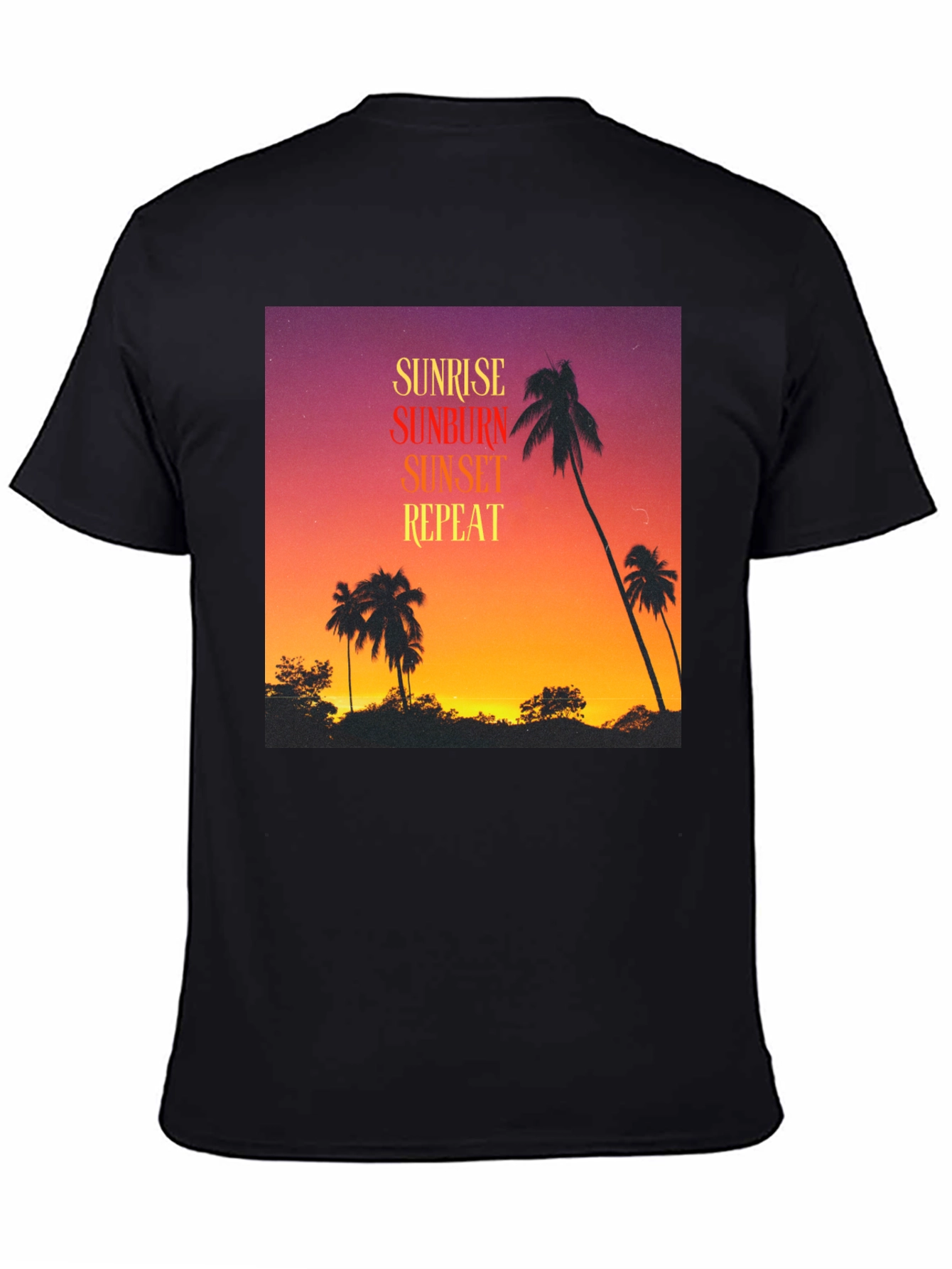 Sunrise Sunburn Sunset Repeat Graphic Tee