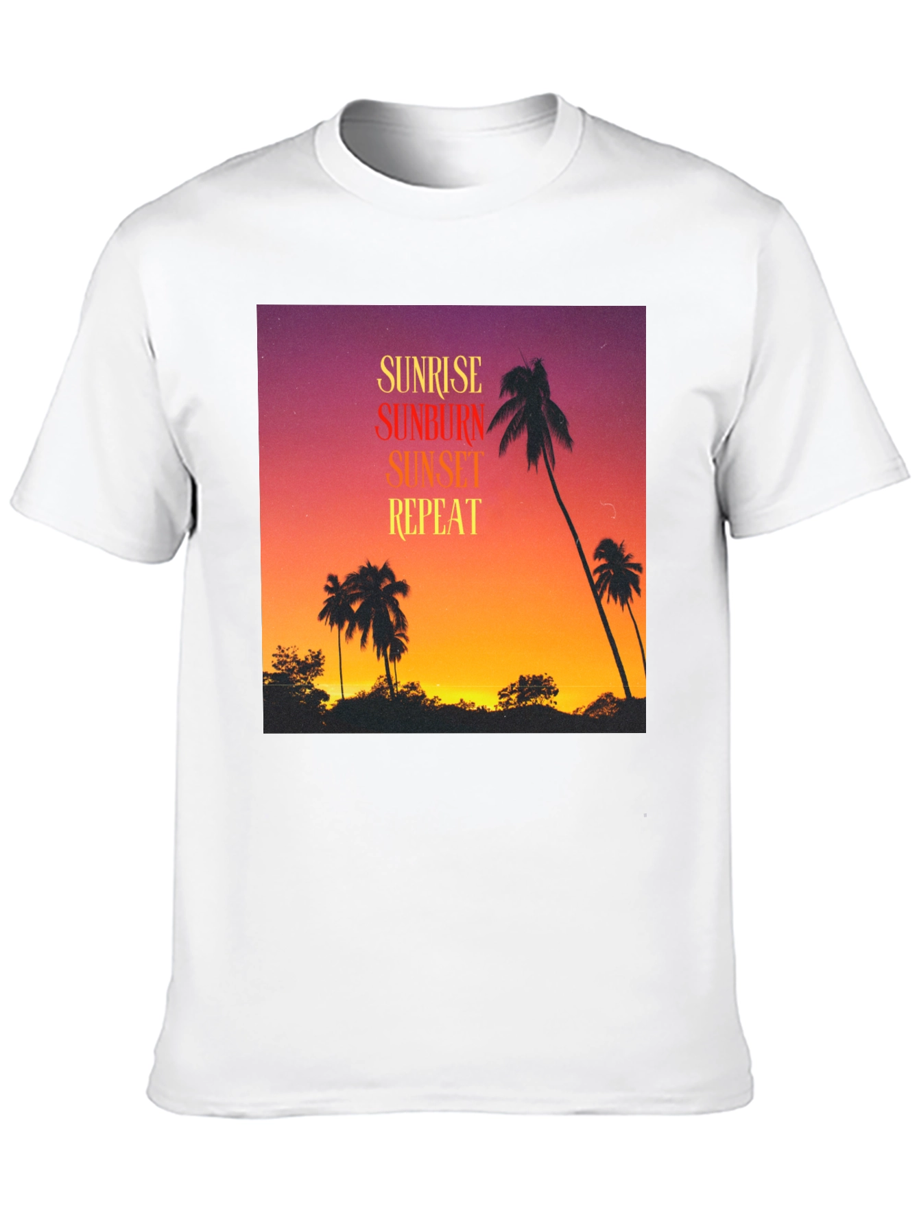 Sunrise Sunburn Sunset Repeat Graphic Tee