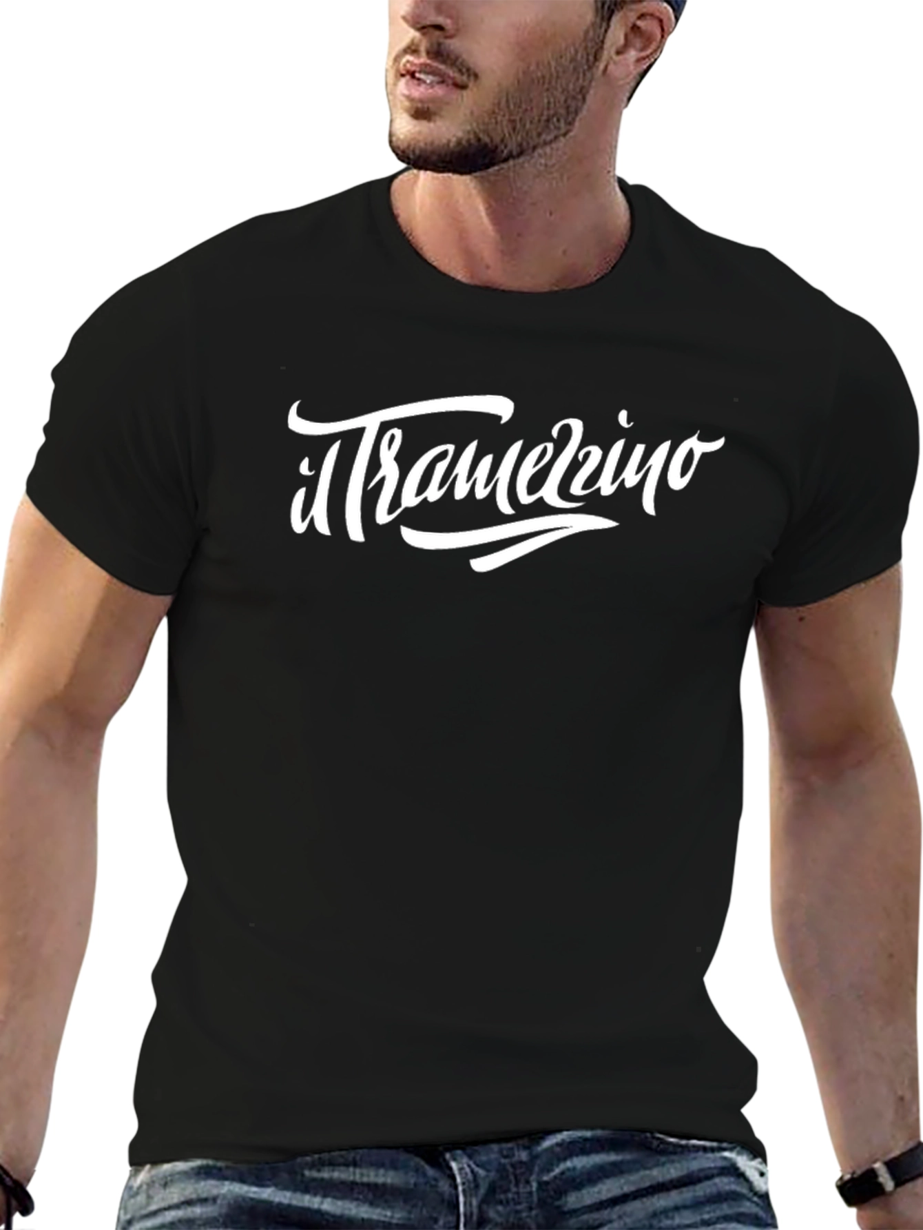 Il Tramerzzino Mens Black Graphic T-Shirt