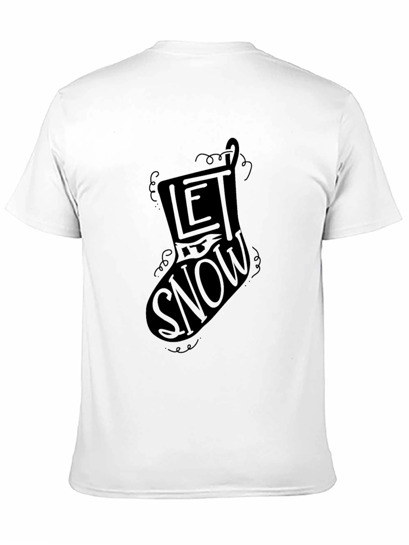 Let It Snow Christmas Stocking Graphic Tee - Unisex