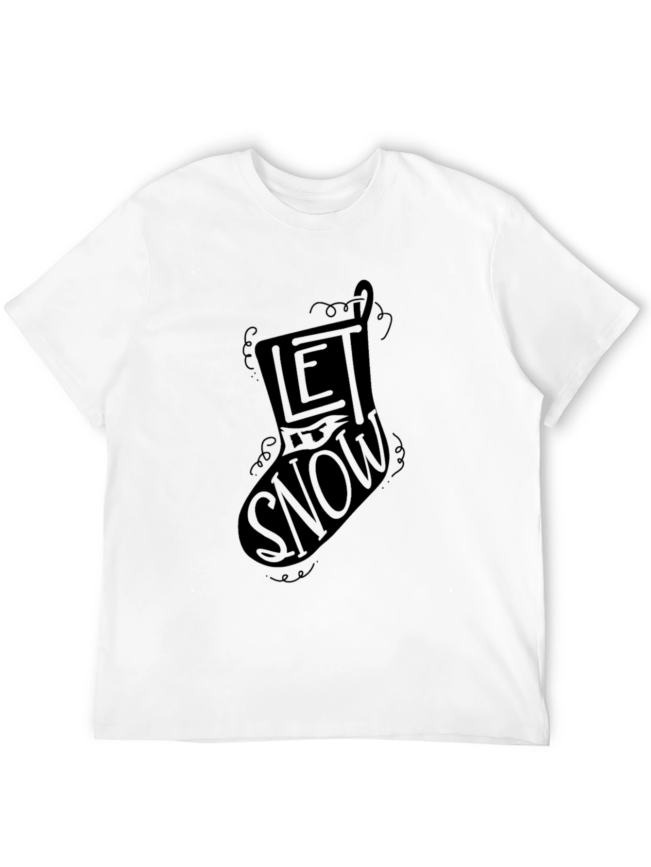 Let It Snow Christmas Stocking Graphic Tee - Unisex