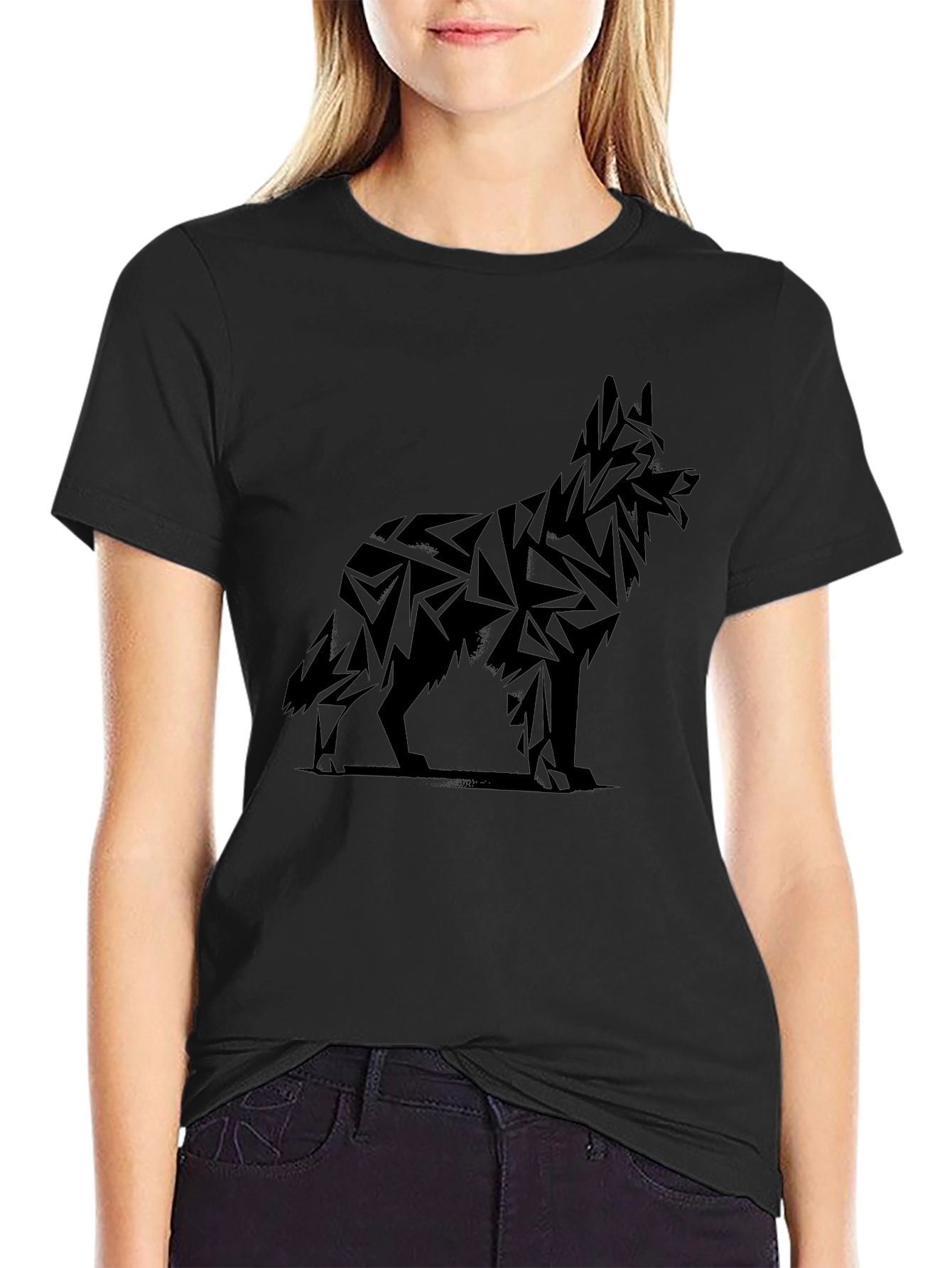 Geometric German Shepherd Graphic Tee
