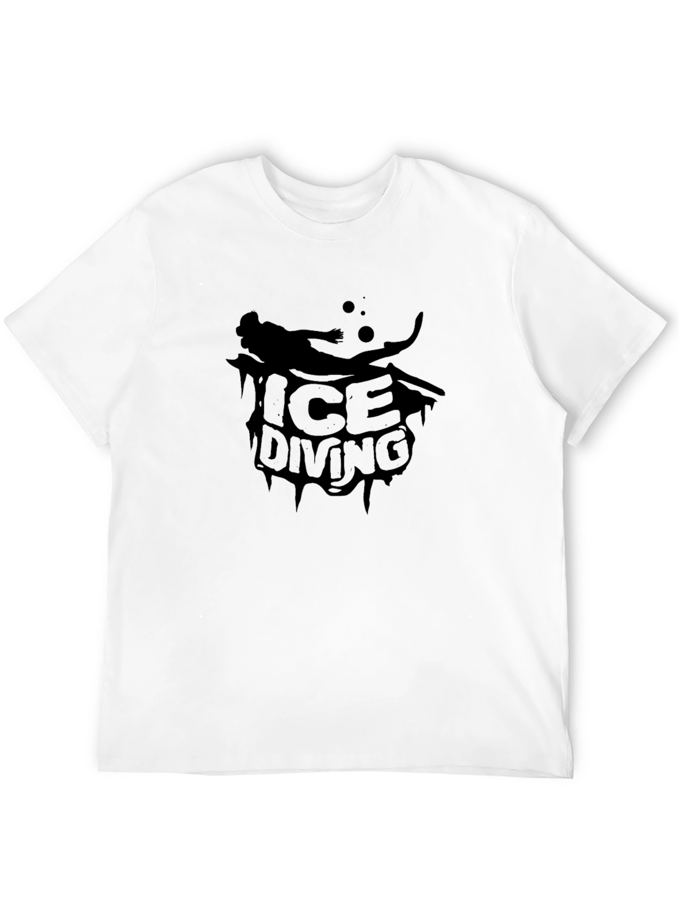 Ice Diving Black T-Shirt - Unique Graphic Tee