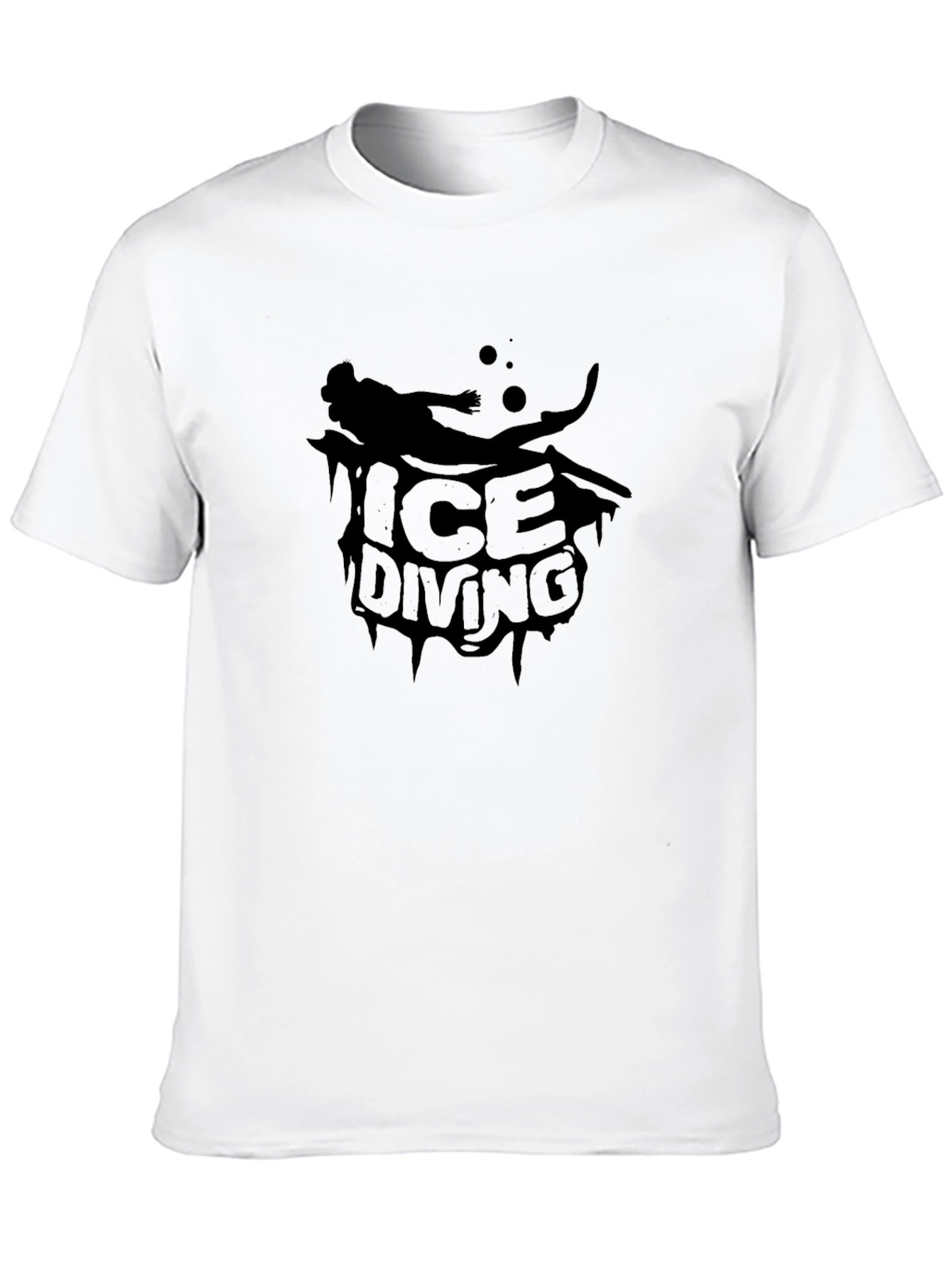 Ice Diving Black T-Shirt - Unique Graphic Tee