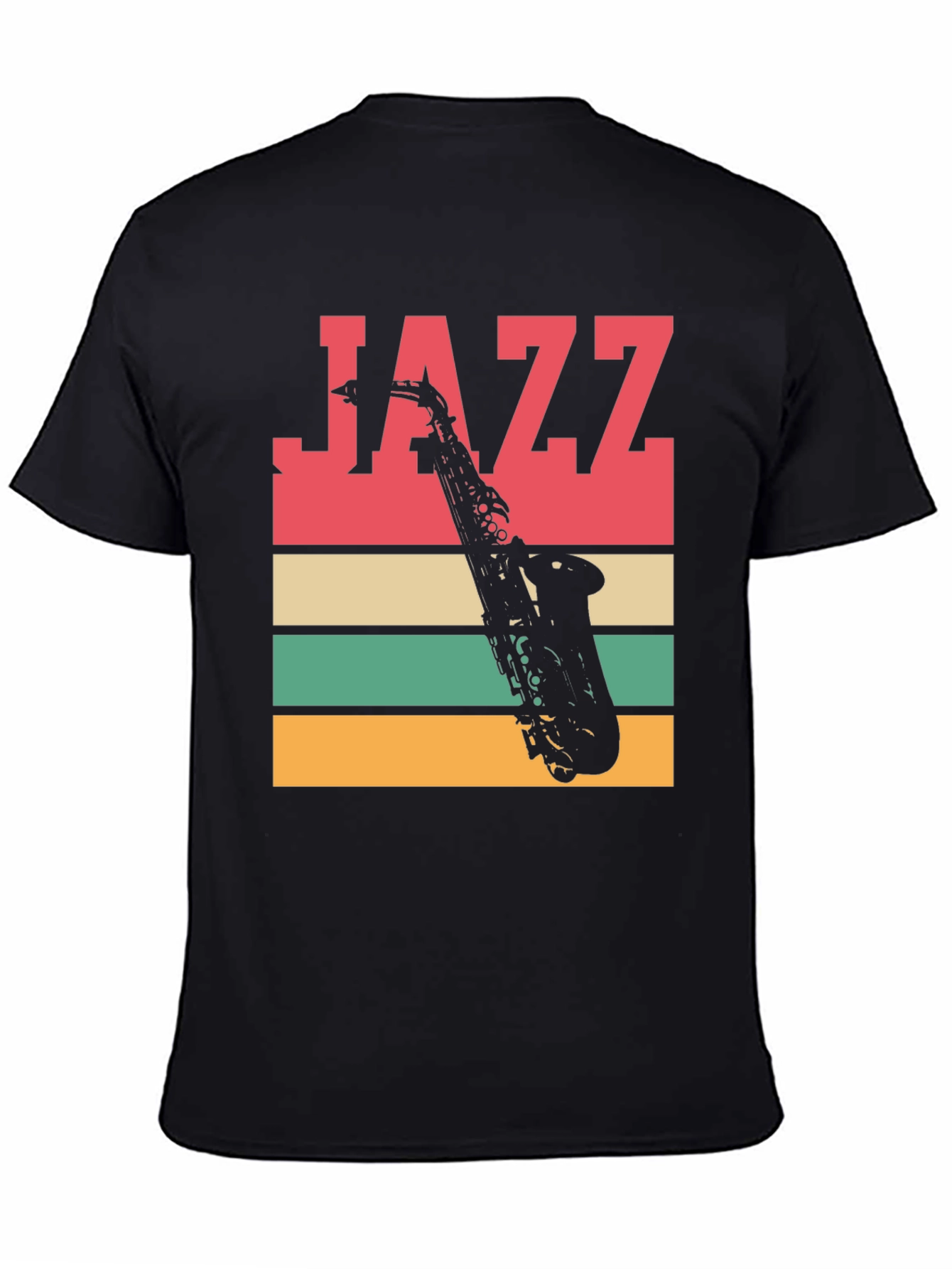 Jazz Saxophone Graphic Tee - Retro Style T-Shirt