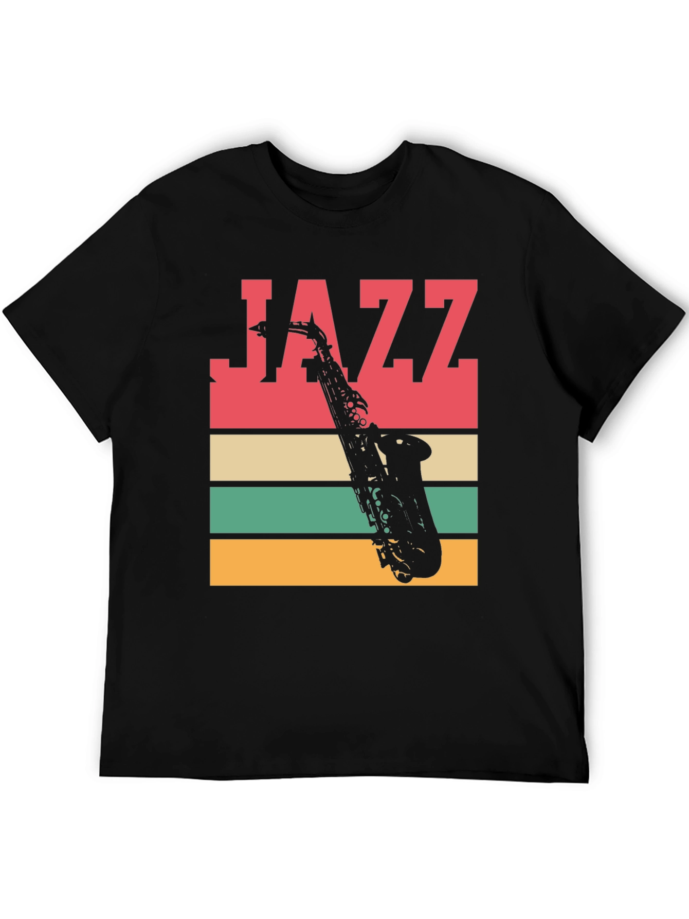 Jazz Saxophone Graphic Tee - Retro Style T-Shirt