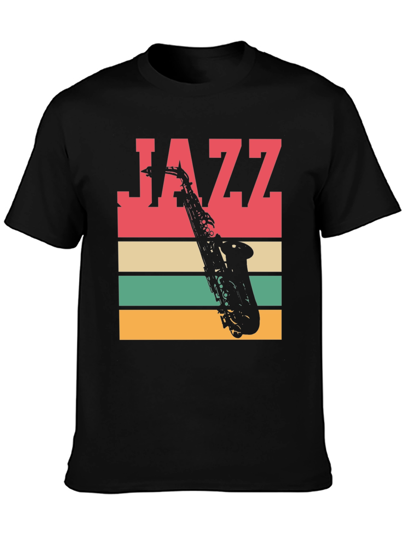Jazz Saxophone Graphic Tee - Retro Style T-Shirt