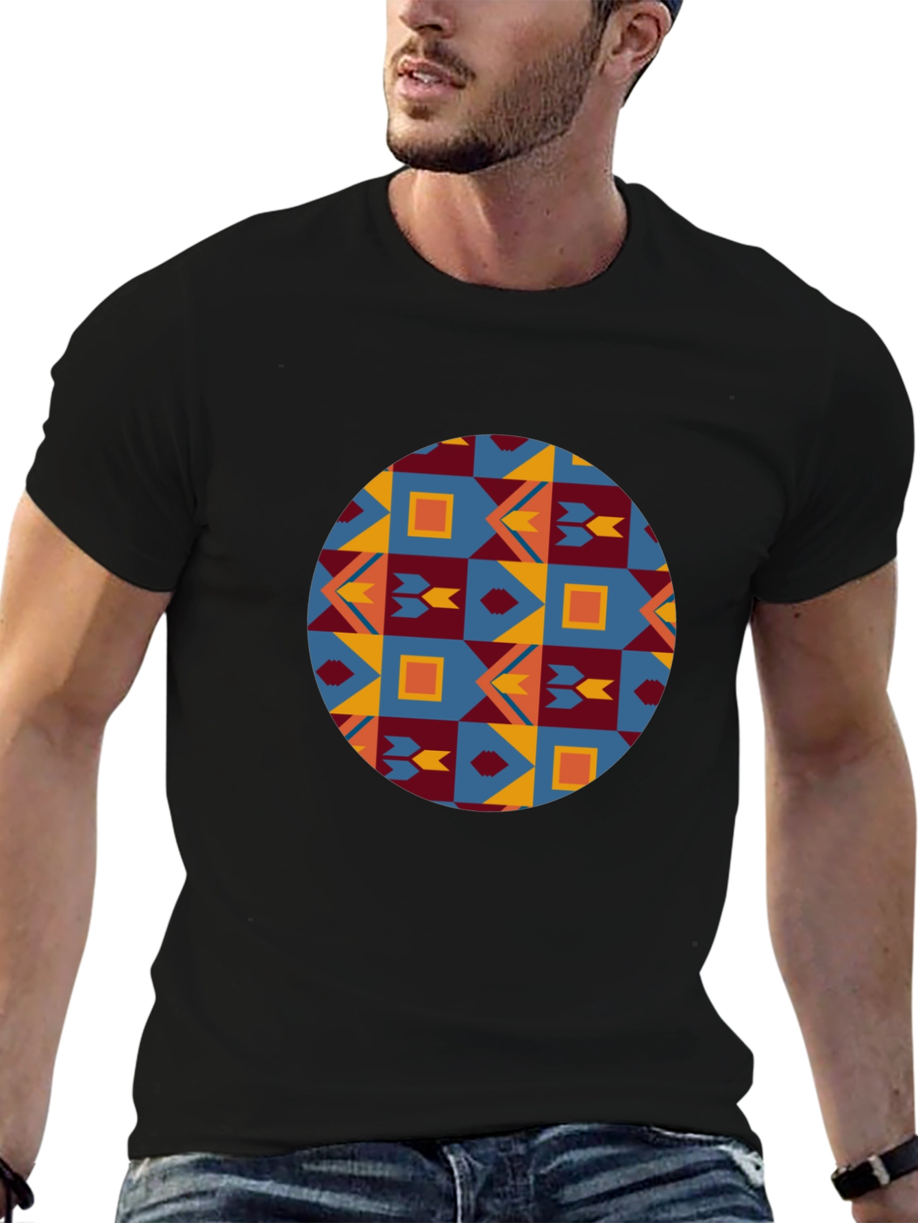 Geometric Circle Pattern Tee
