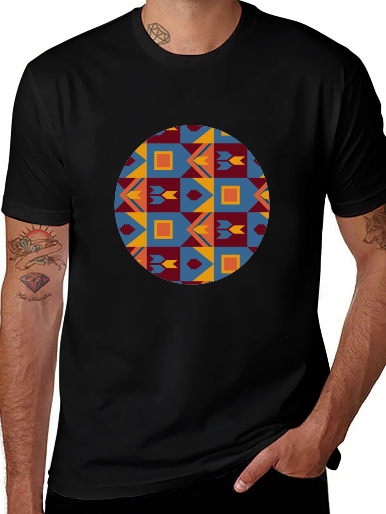 Geometric Circle Pattern Tee